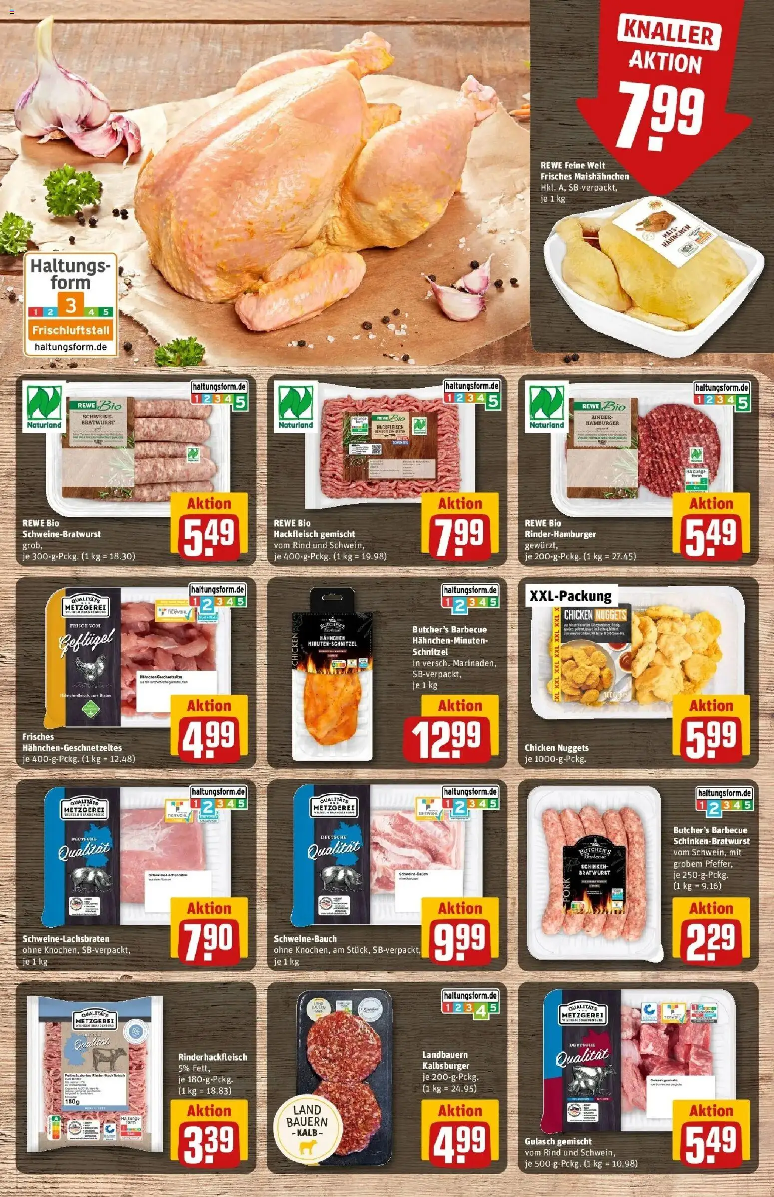REWE Prospekt ab 10.08.2026 zum Blättern » Angebote | Seite: 7 | Produkte: Mais, Bratwurst, Schnitzel, Schinken