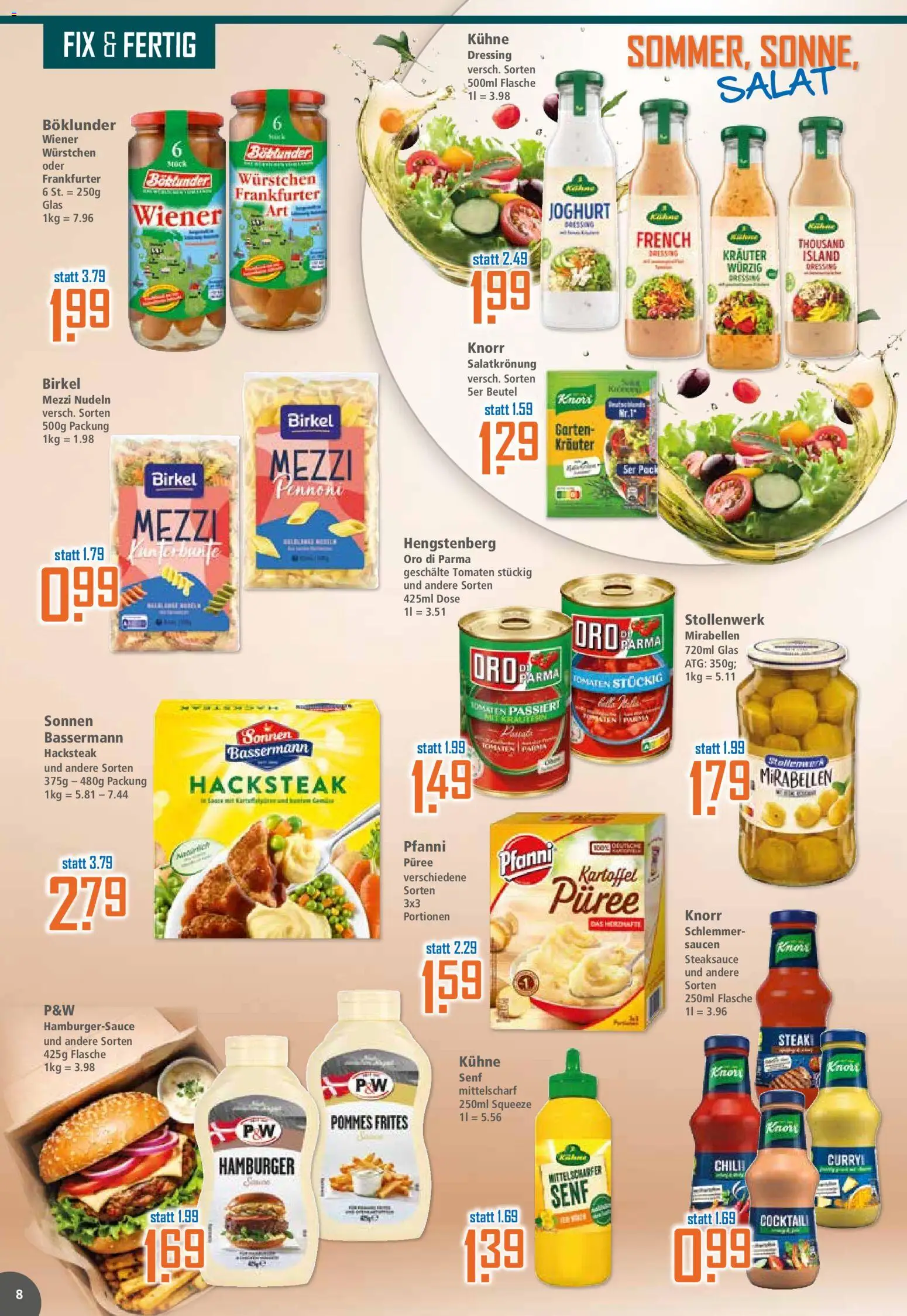 Klaas & Kock Prospekt – gültig ab 06.07.2026 | Seite: 8 | Produkte: Dressing, Tomaten, Oro di parma, Steak