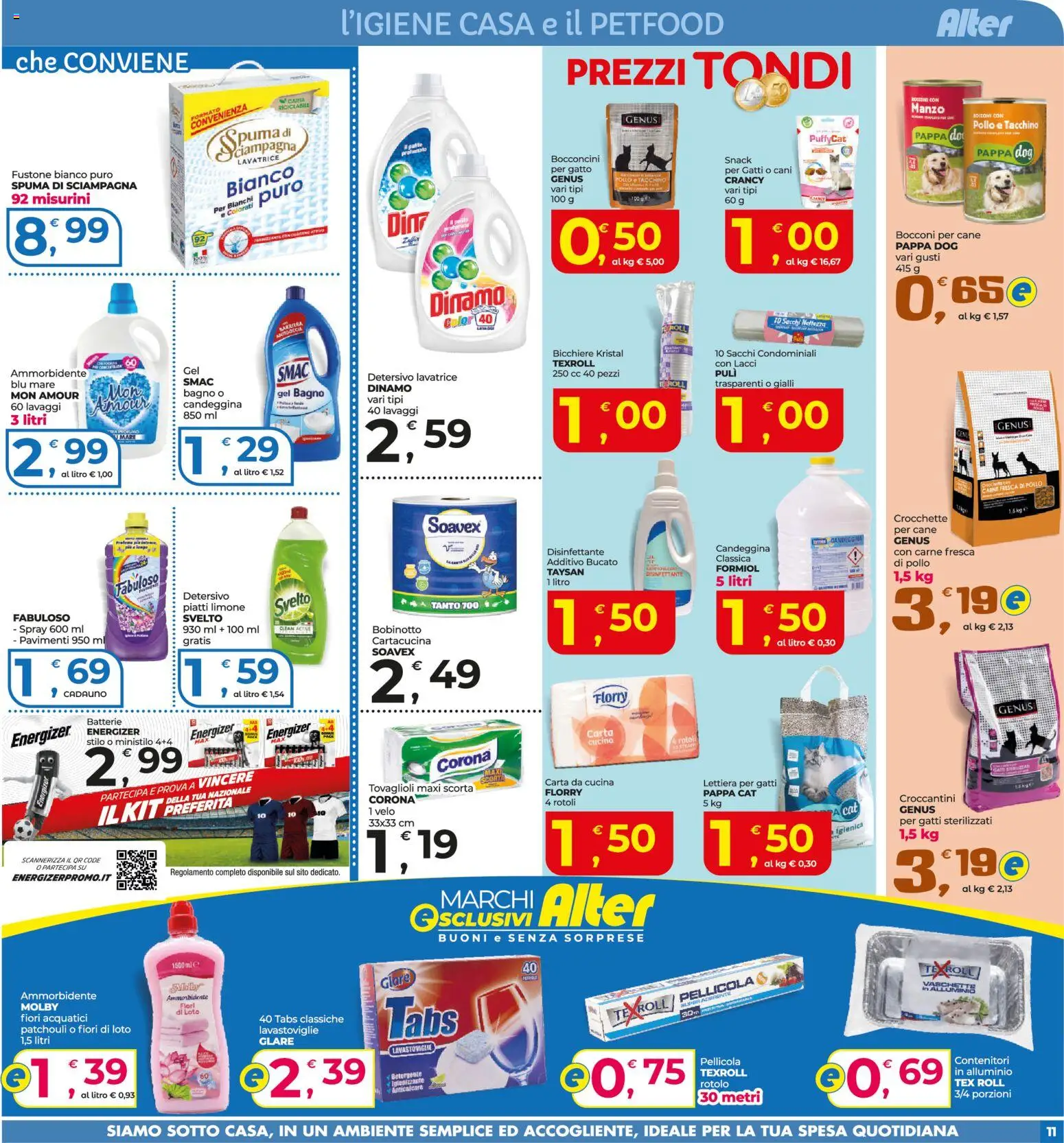 Volantino Alter Discount del 23/07/2026 | Pagina: 11 | Prodotti: Pollo, Tè, Crocchette, Batterie