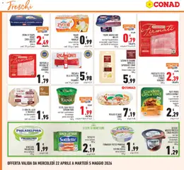 Anteprima del volantino SASHIMI DI SALMONE NORVEGESE SAPORI&IDEE CONAD, affumicato limone e pepe rosa 100 g valido a partire dal 22.04.2026 | Pagina: 10