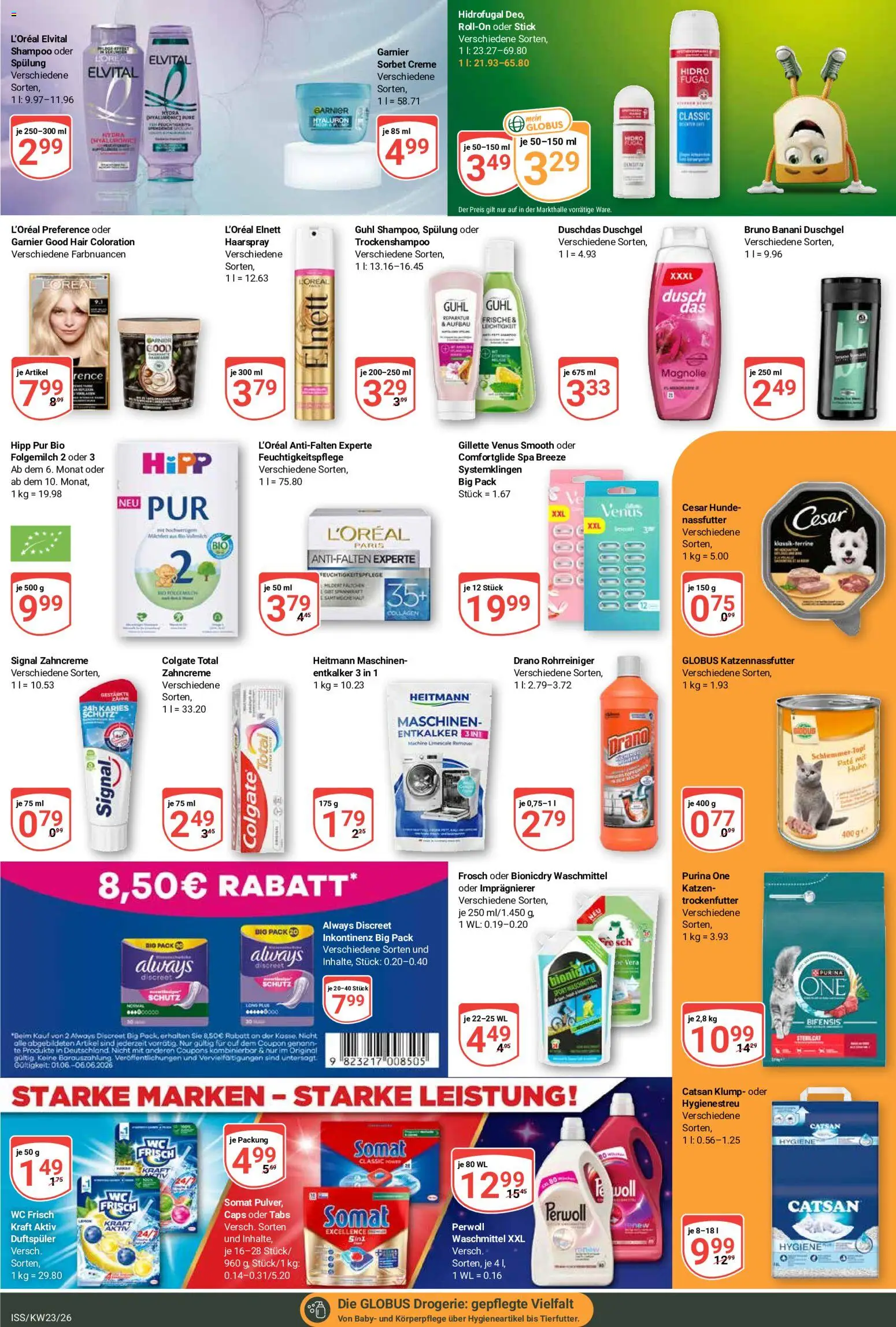 Globus Prospekt – gültig ab 01.06.2026 | Seite: 19 | Produkte: Catsan, Haarspray, Duschgel, Waschmittel