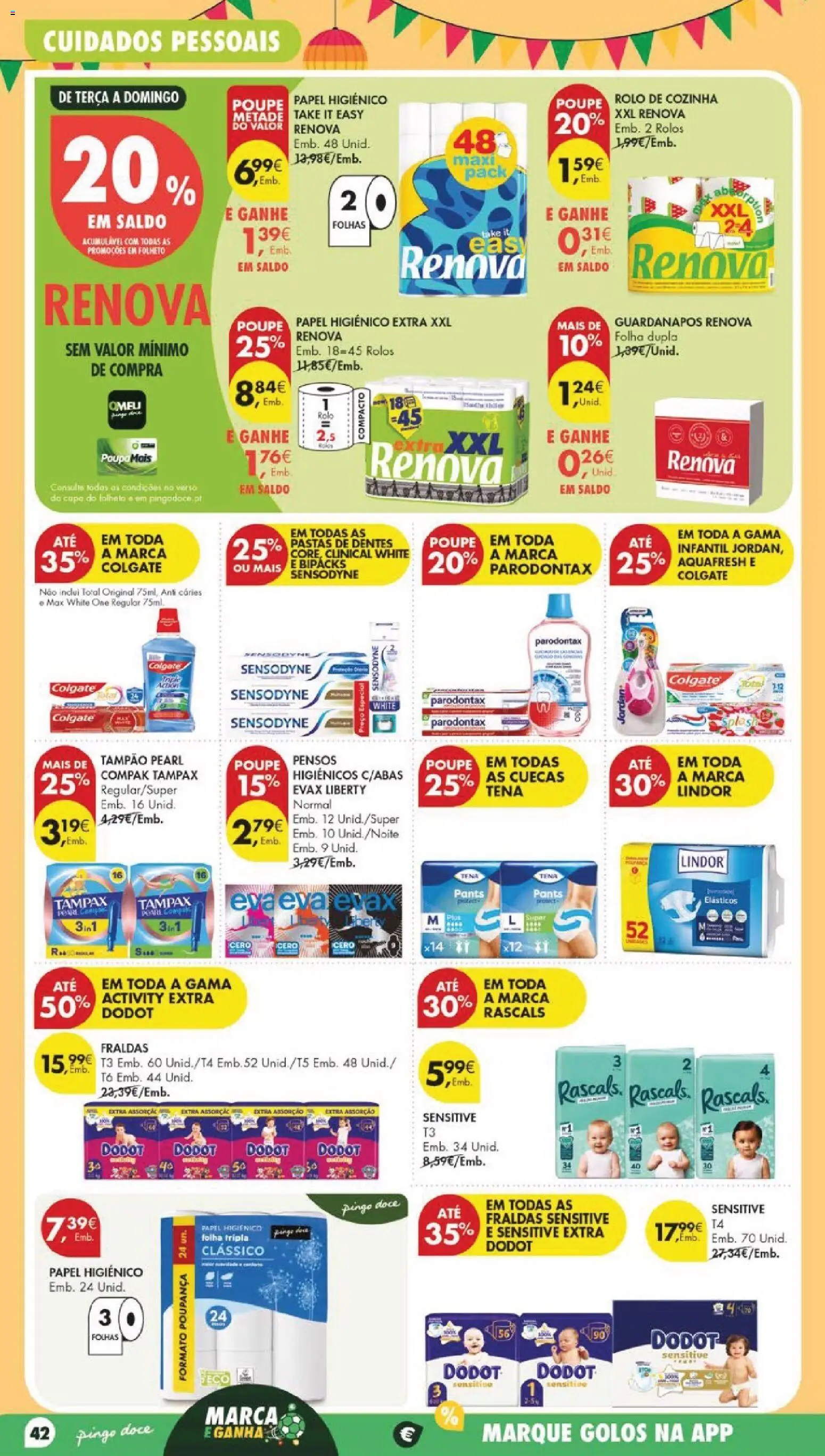 Pingo Doce folheto │ válido de 23/06/2026 | Página: 50 | Produtos: Papel higiénico, Fraldas, Guardanapos, Cuecas
