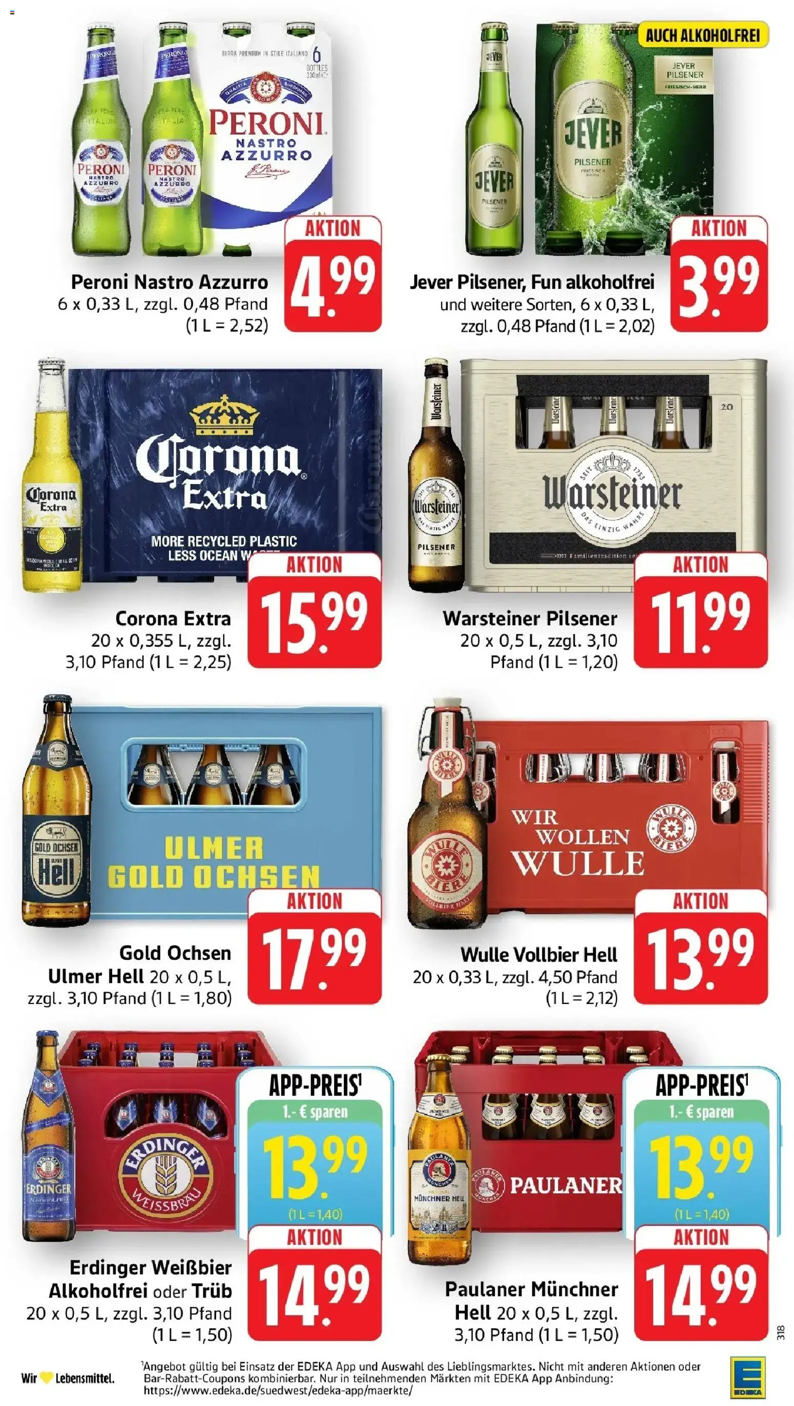 Edeka Prospekt Göppingen-Ursenwang (ab 17.08.2026) » Angebote Online | Seite: 31 | Produkte: Erdinger, Weißbier, Jever, Paulaner