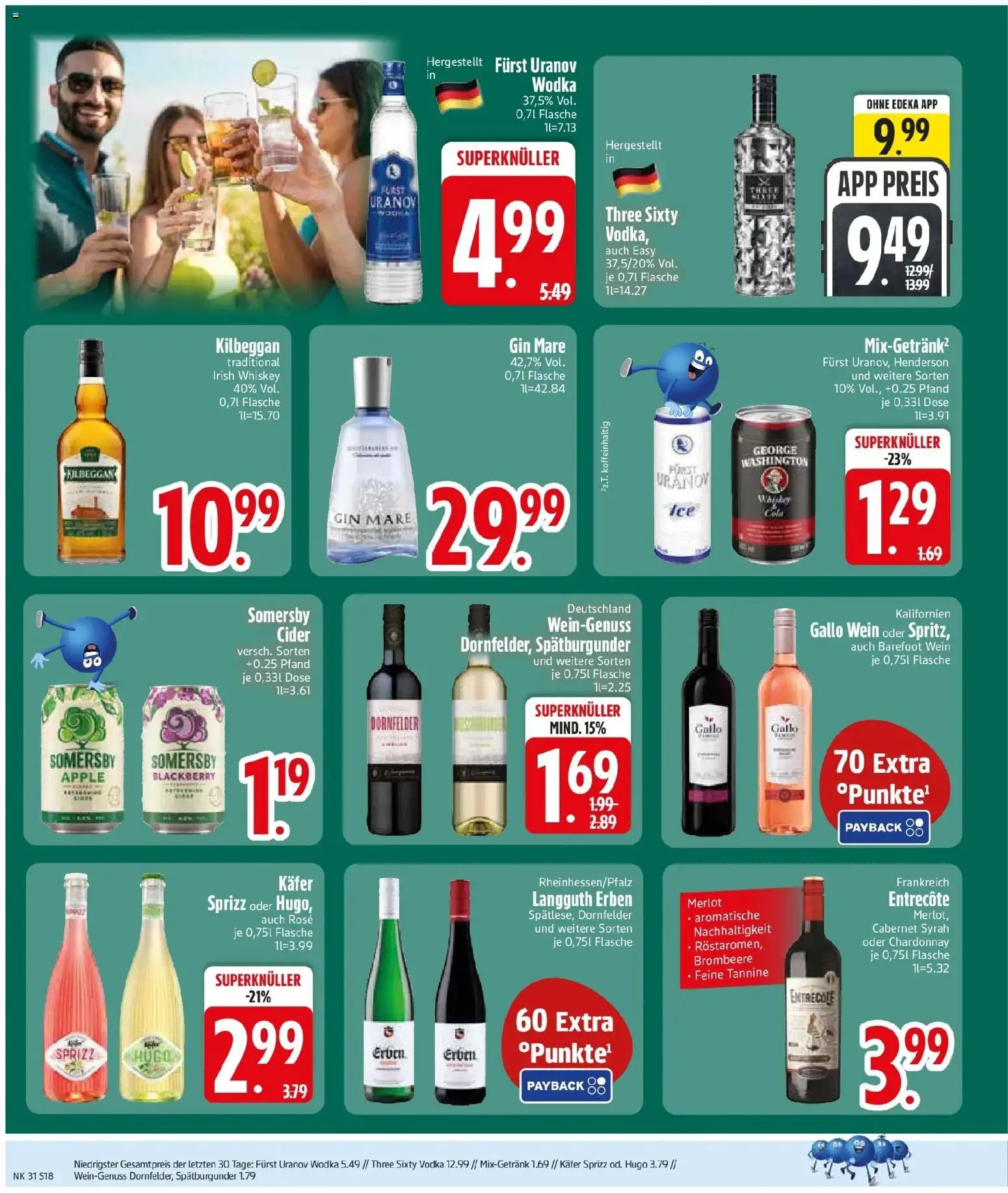 Edeka prospekt Wolfratshausen – gültig ab 27.07.2026 | Seite: 20 | Produkte: Apple, Hugo, Wodka, Whiskey