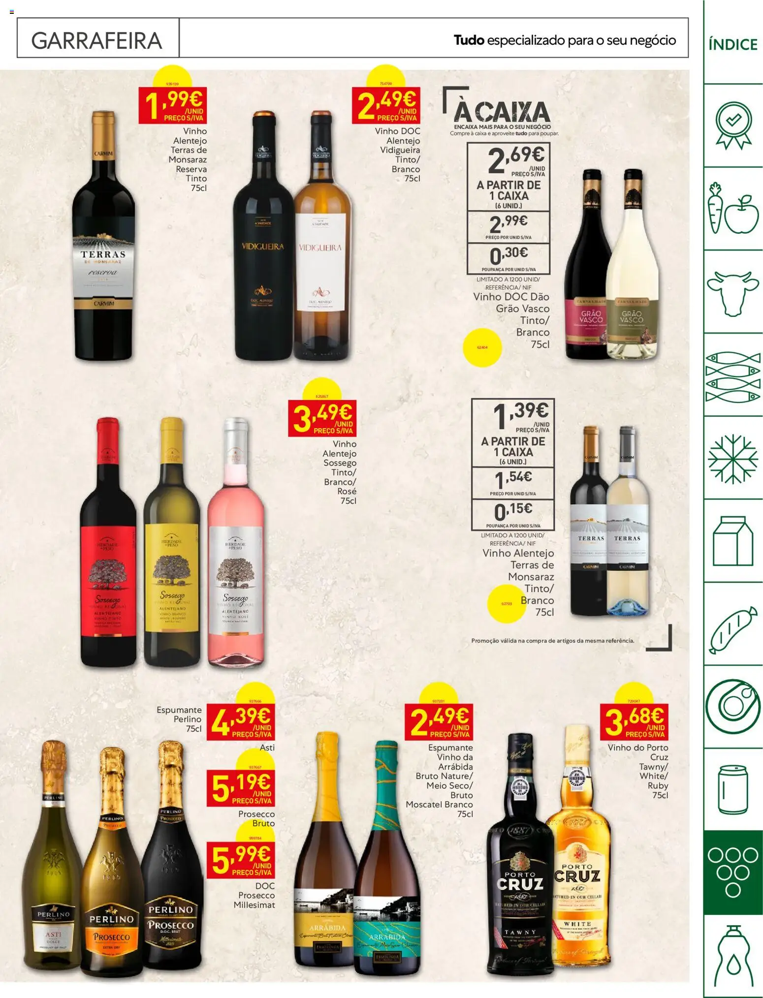 Recheio Horeca │ válido de 01/09/2026 | Página: 21 | Produtos: Vinho branco, Prosecco, Vinho do Porto, Caixa