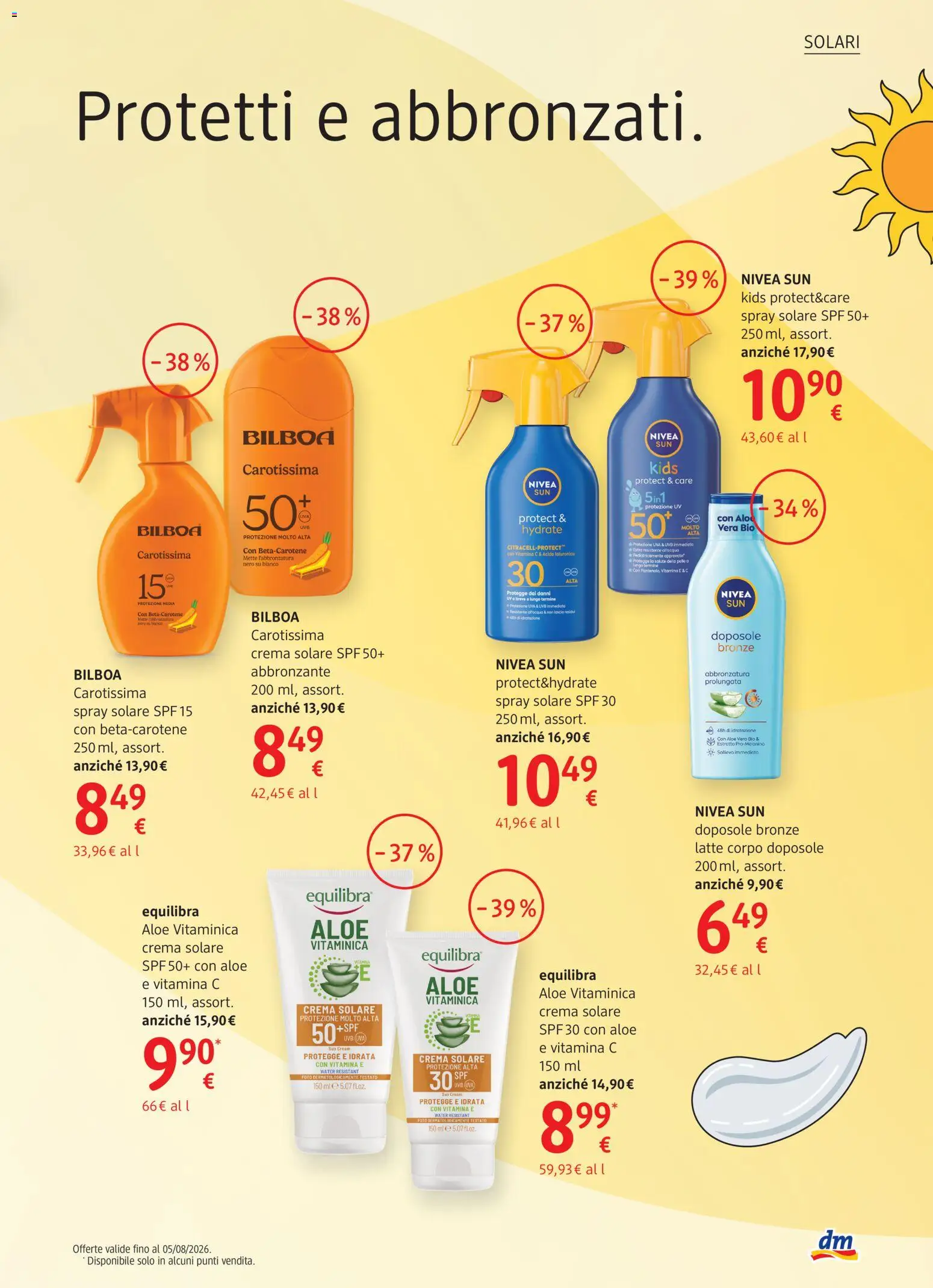 Volantino dm drogerie markt del 16/07/2026 | Pagina: 3 | Prodotti: Crema, Crema solare, Latte, Aloe vera