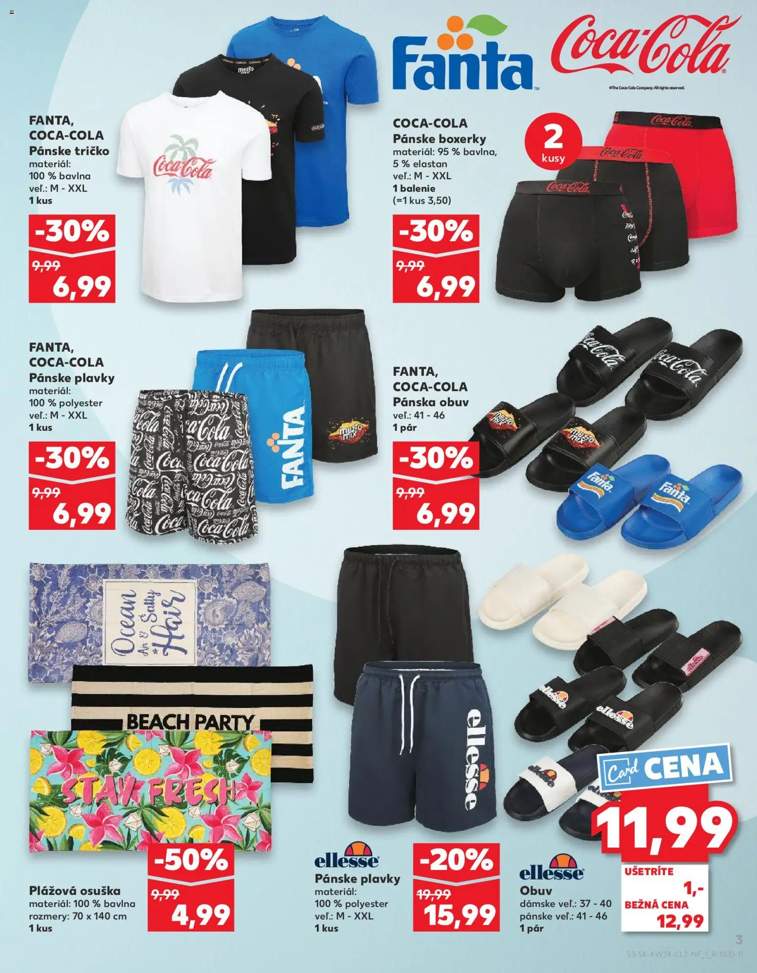 Kaufland SK akciós ujság - amely érvényes a következő dátumtól: 11.06.2026 | Oldal: 3 | Termékek: Fanta, Coca Cola, Cola