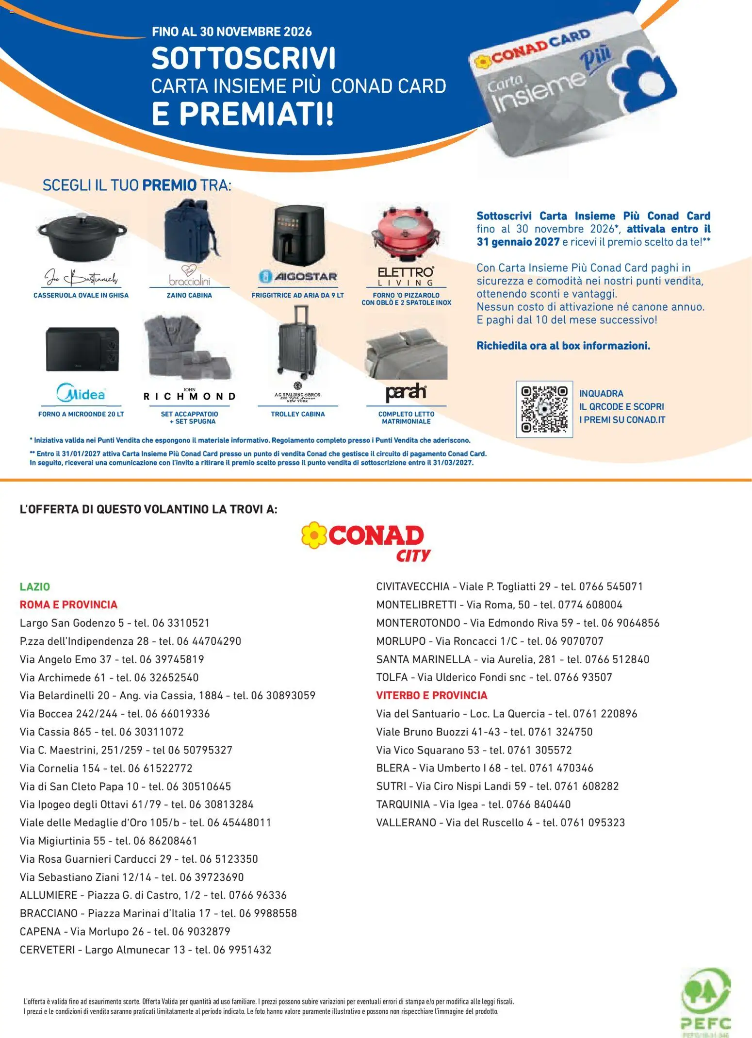Volantino Conad del 08/10/2026 | Pagina: 8 | Prodotti: Spugna, Friggitrice ad aria, Accappatoio, Stampa