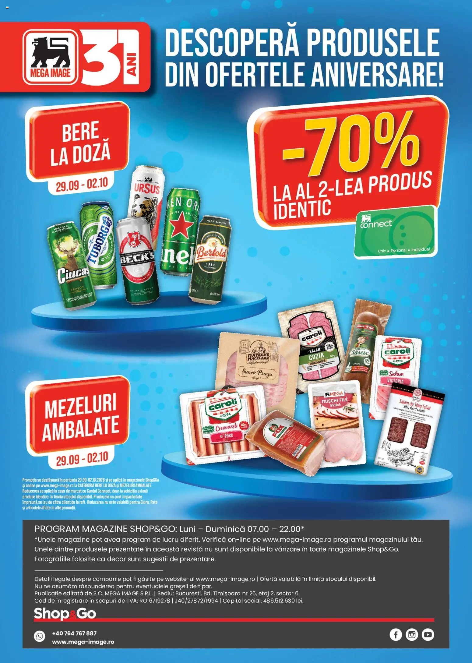 Noul catalog Mega Image – valabil de la 25.09.2026 | Pagină: 6 | Produse: Ursus, Sunca praga, Mușchi, Șuncă