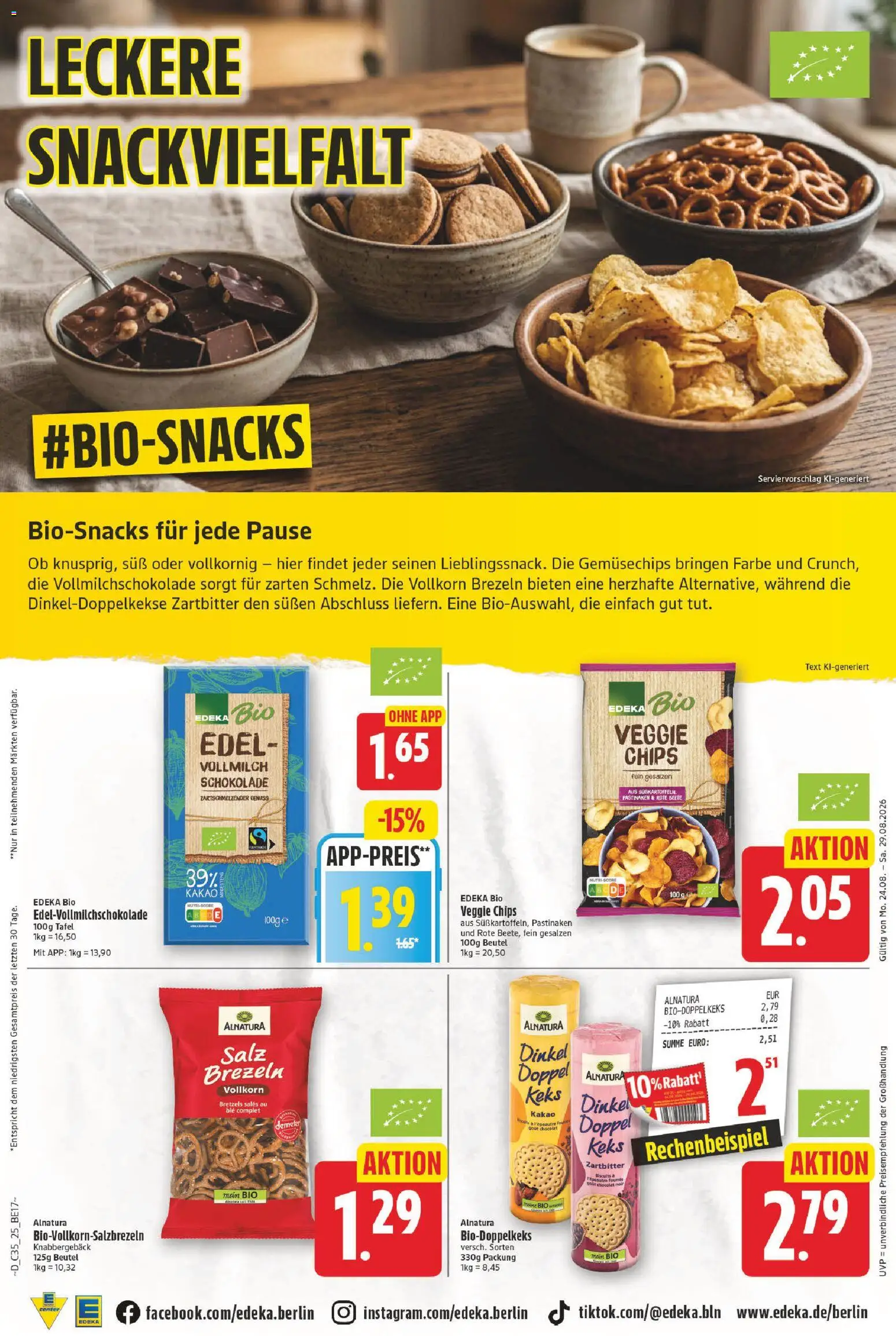 E center Prospekt – gültig ab 24.08.2026 | Seite: 27 | Produkte: Schokolade, Salz, Rote Beete, Chips