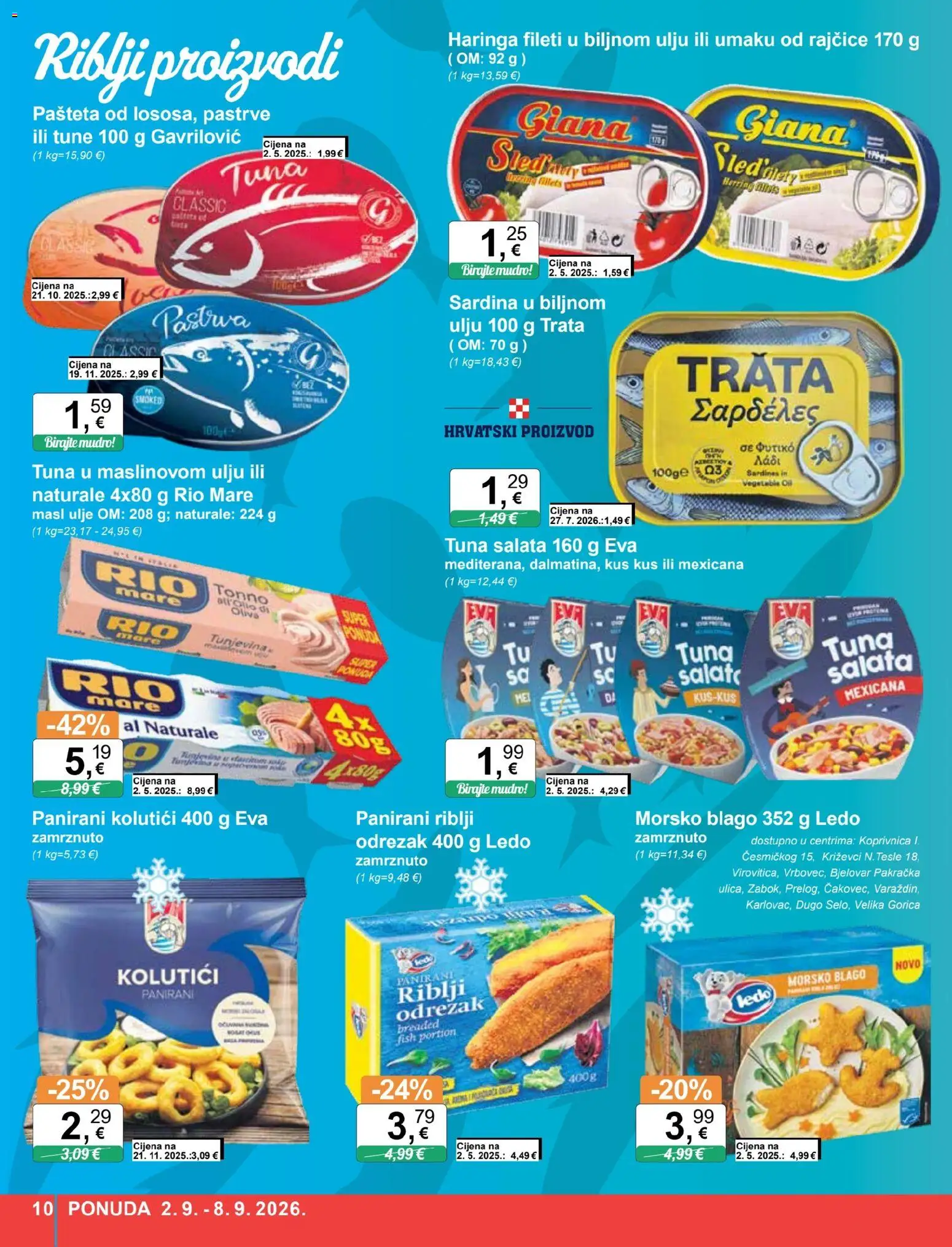 KTC katalog | vrijedi od 02.09.2026 | Stranica: 10 | Proizvodi: Ulje, Ledo, Pašteta, Tuna