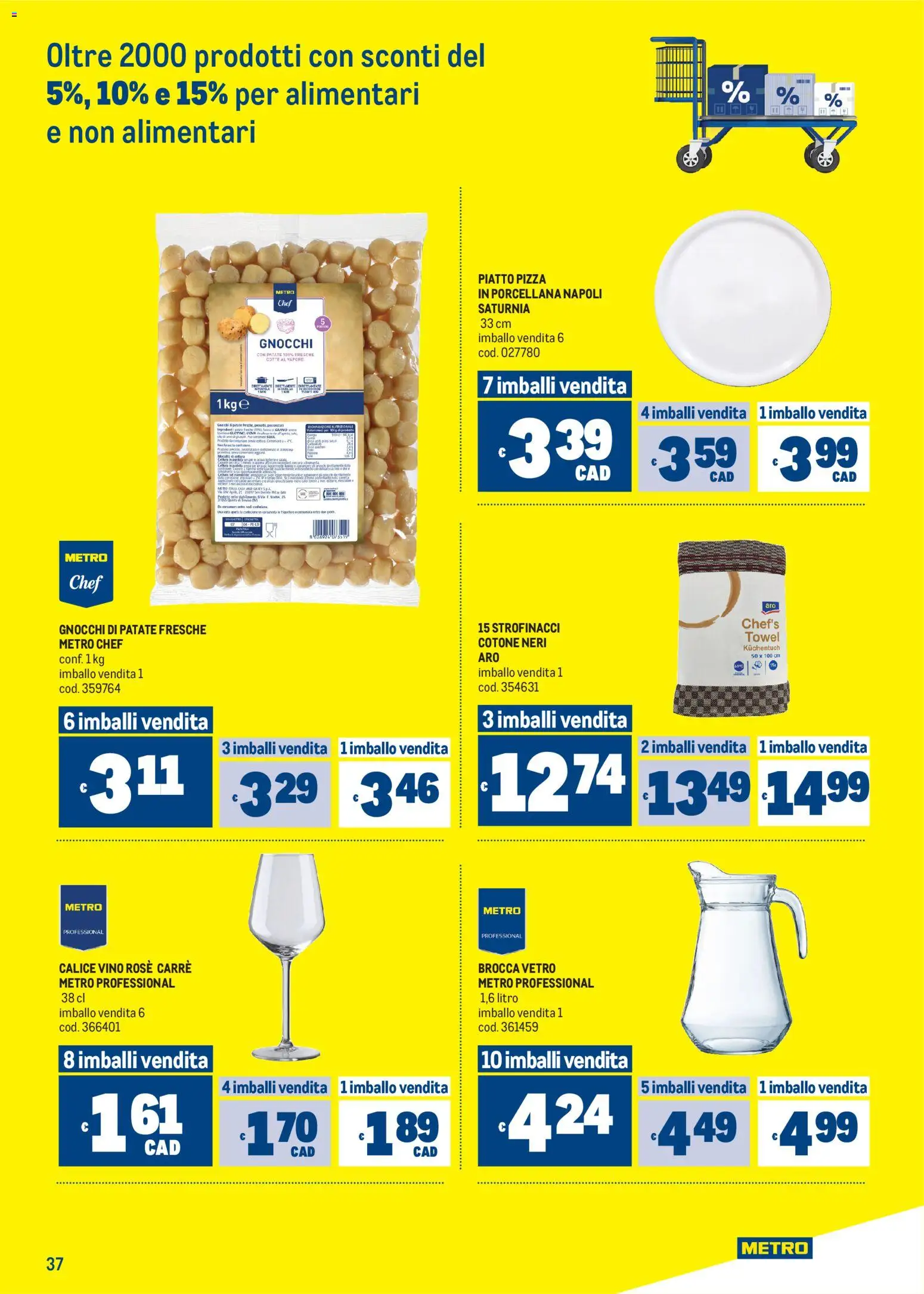 Volantino Metro del 24/09/2026 | Pagina: 37 | Prodotti: Pizza, Gnocchi, Gnocchi di patate, Tasche