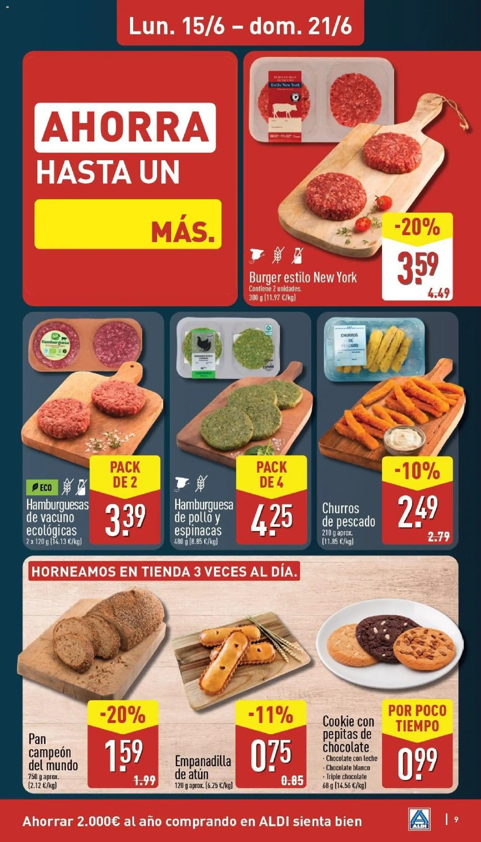 Aldi folleto Canarias │ válido desde el 15.06.2026 | Página: 9 | Productos: Pan, Chocolate, Πορσελάνη, Σοκολατούχο γάλα