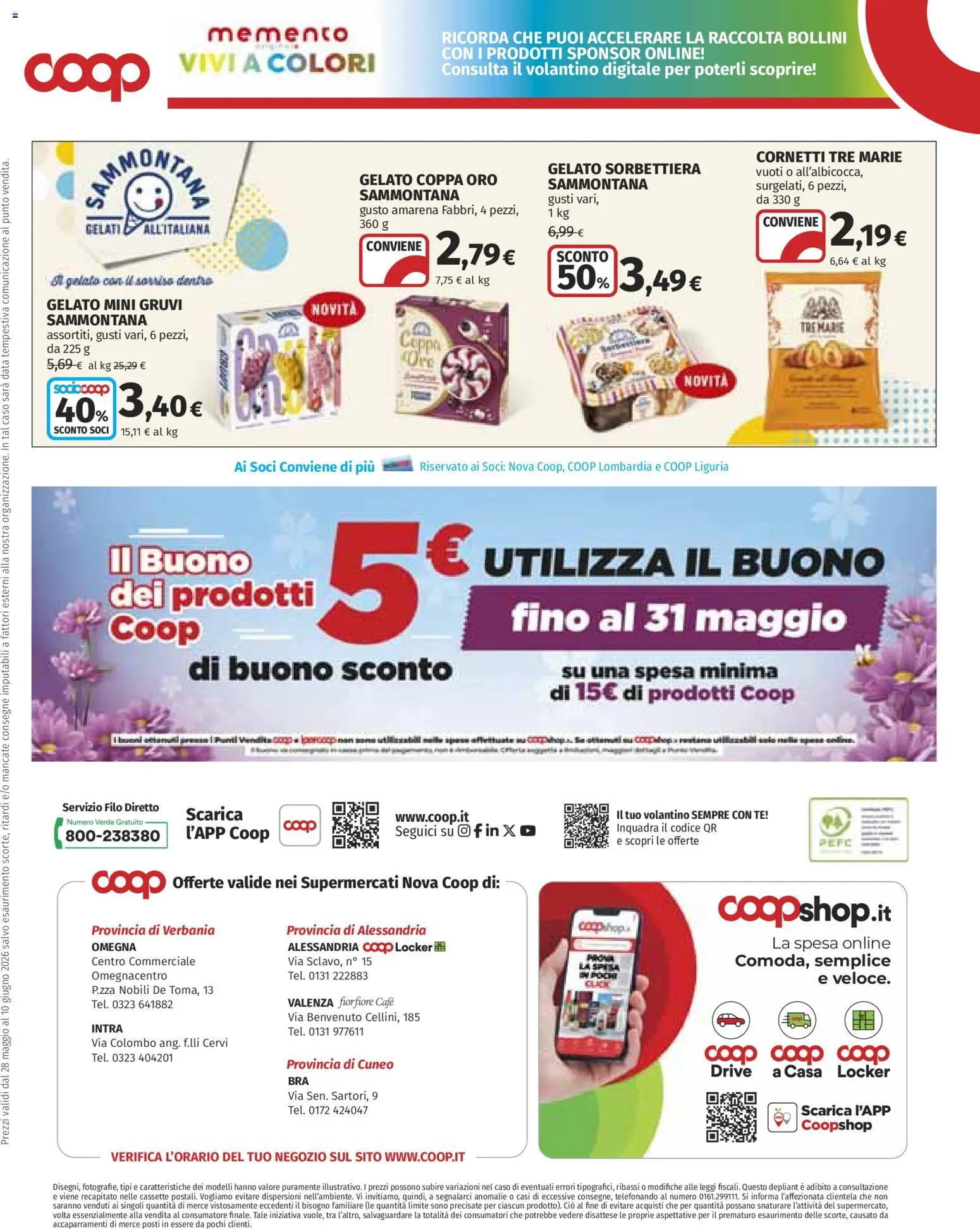 Volantino COOP del 28.05.2026 | Pagina: 33 | Prodotti: Tè, Gelato, Data, Amarena
