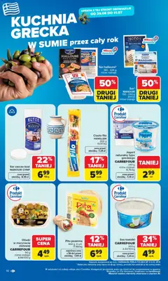 Pogląd oferty "Carrefour gazetka" - ważna od 29.06.2026 | Strona: 12 | Produkty: Ciasto filo, Ciasto, Oliwki zielone, Ser