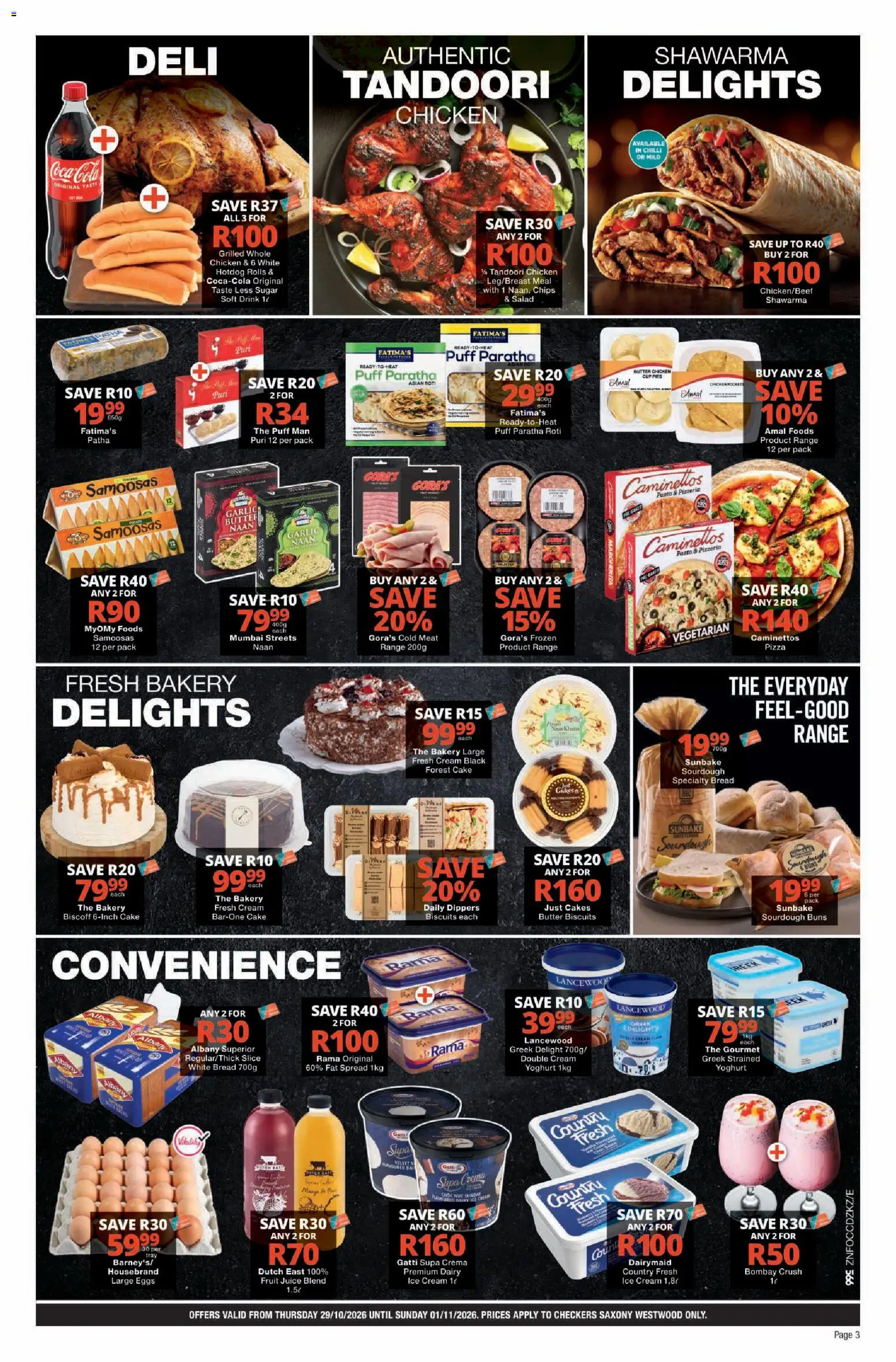 New Checkers catalogue – valid from 29/10/2026 | Page: 3 | Products: Chips, Cream, Fruit, Garlic