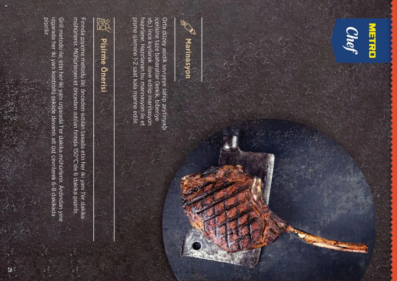 Metro Chef Steak Serisi - 14 Ekim 2026 tarihinden itibaren geçerlidir | Sayfa: 25 | Ürünler: Et, Zeytinyağı, Saat