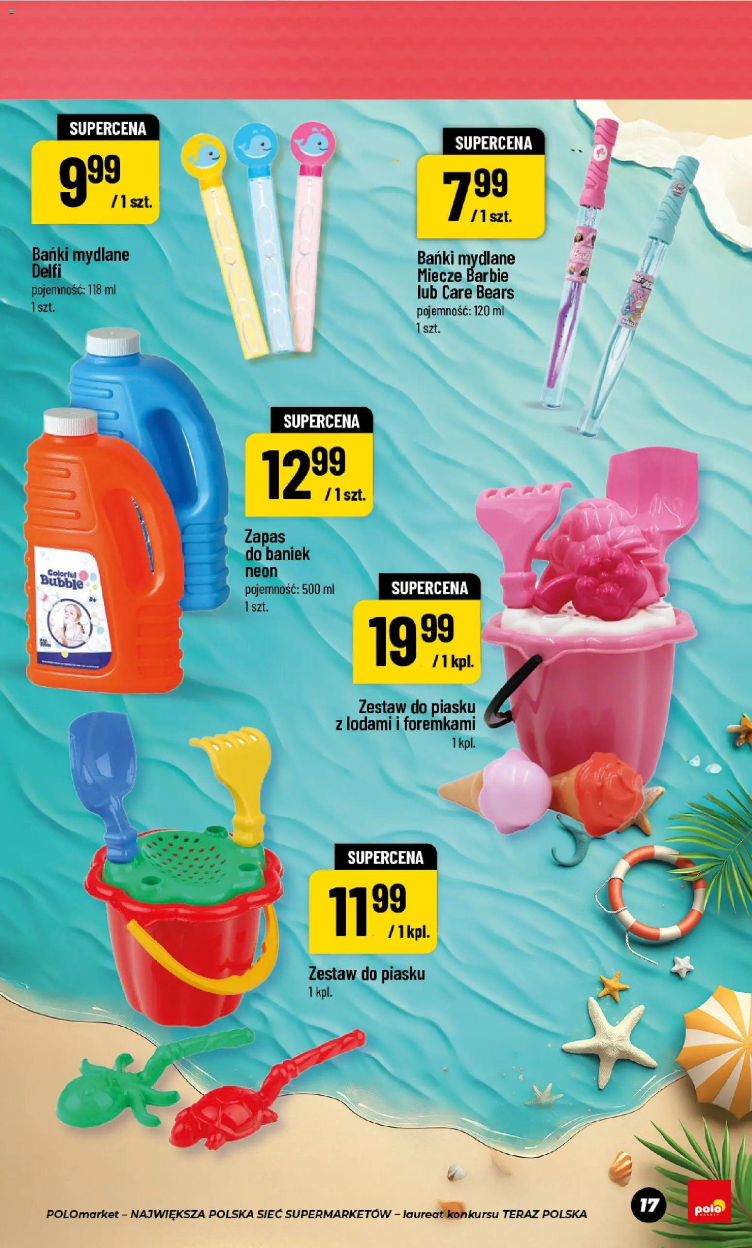 Nowa POLOmarket gazetka od jutra 24.06.2026 | Strona: 17 | Produkty: Barbie, Bańki mydlane