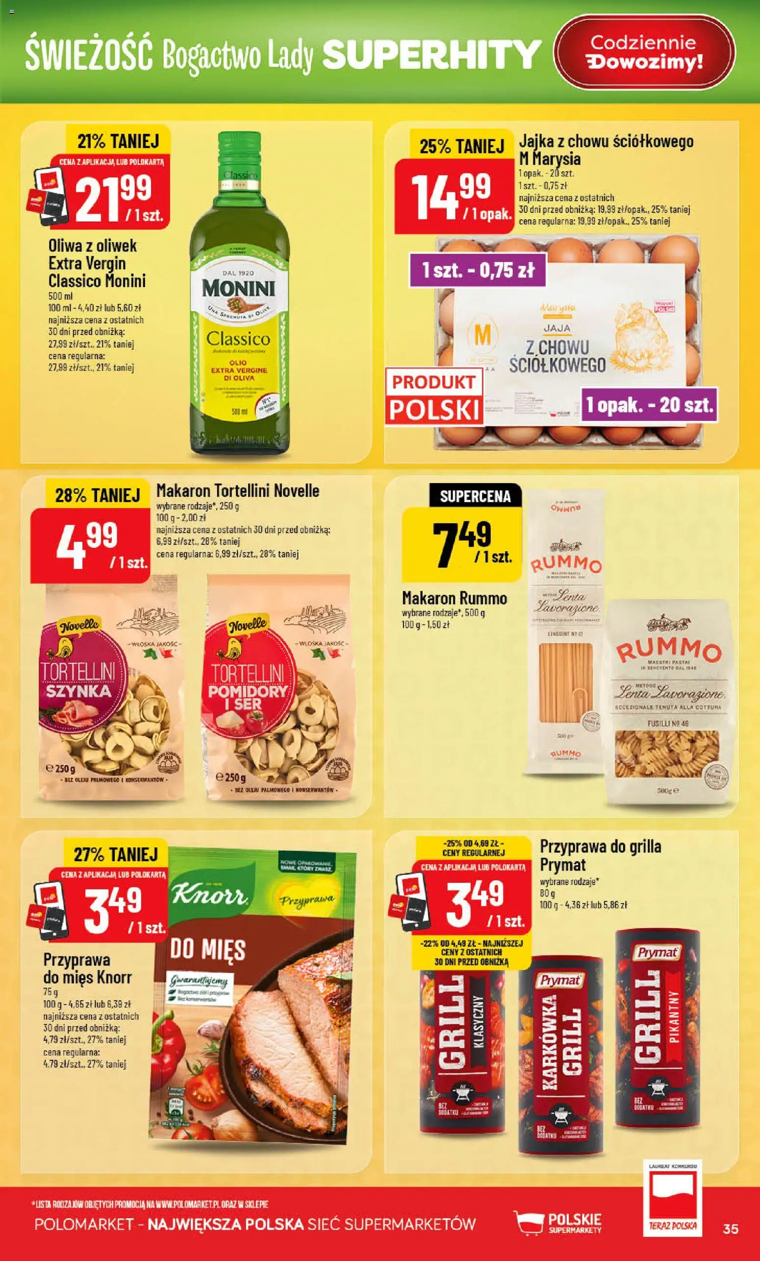 POLOmarket gazetka od 17.06.2026 | Strona: 35 | Produkty: Oliwa z oliwek, Tortellini, Szynka, Pomidory