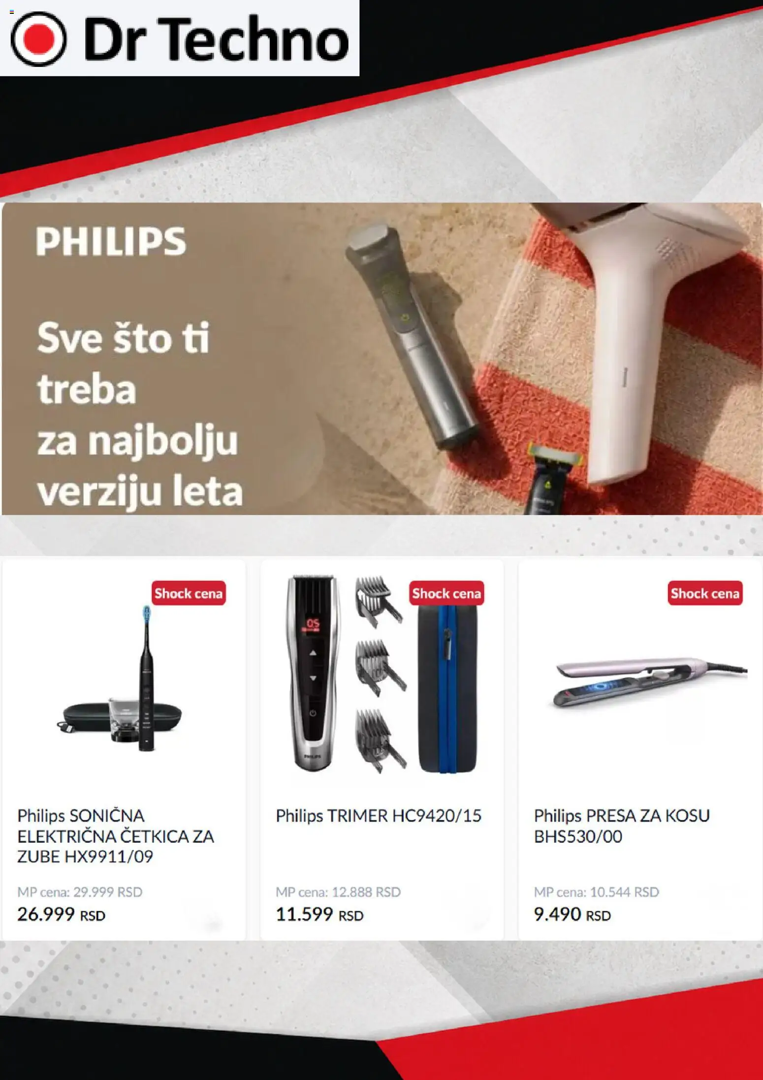 Dr Techno katalog - važi od 01.09.2026 | Strana: 3 | Proizvode: Električna četkica, Sto, Trimer, Presa za kosu