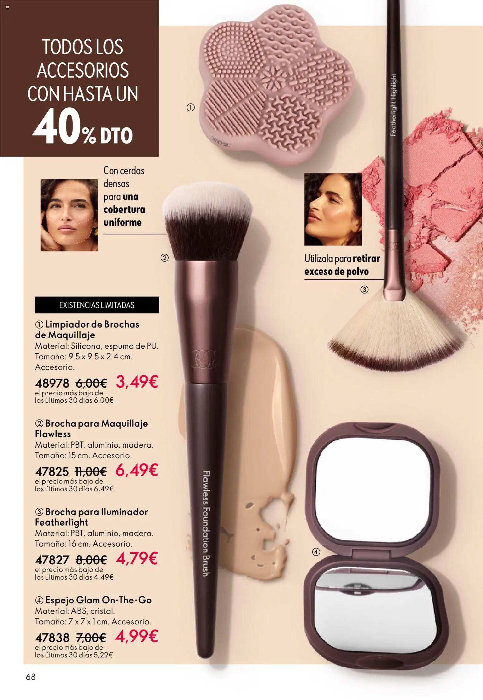 Oriflame - Catálogo Campaña 8 │ válido desde el 03.06.2026 | Página: 68 | Productos: Maquillaje, Polvo, Iluminador, Brocha