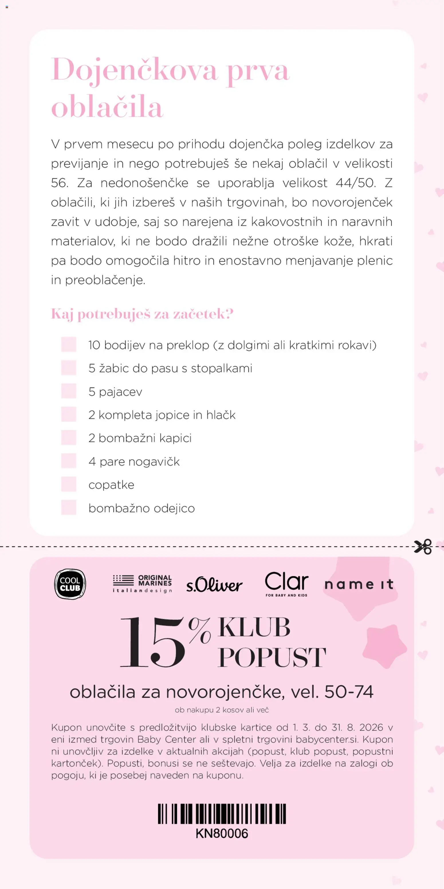 Novi Baby center katalog ponudbe – veljaven od 25.05.2026 | Stran: 11 | Izdelki: Oblacila