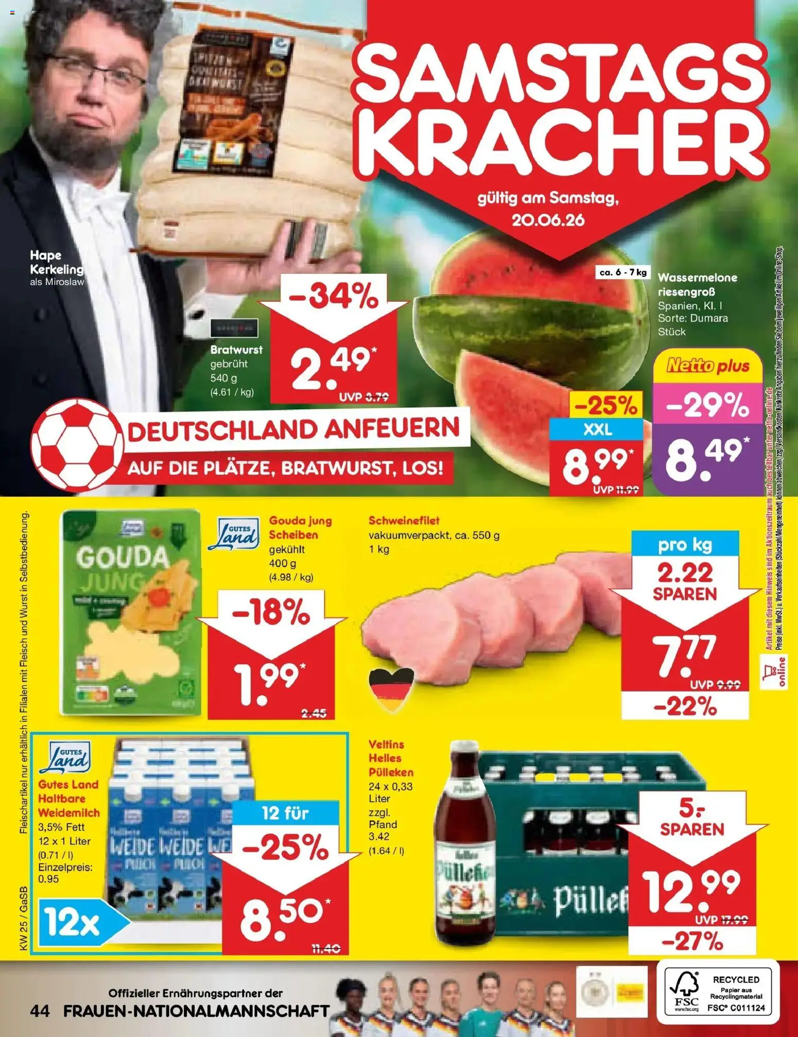 Netto Marken-Discount Prospekt Bremen-Lesum – gültig ab 14.06.2026 | Seite: 56 | Produkte: Gouda, Wurst, Wassermelone, Veltins