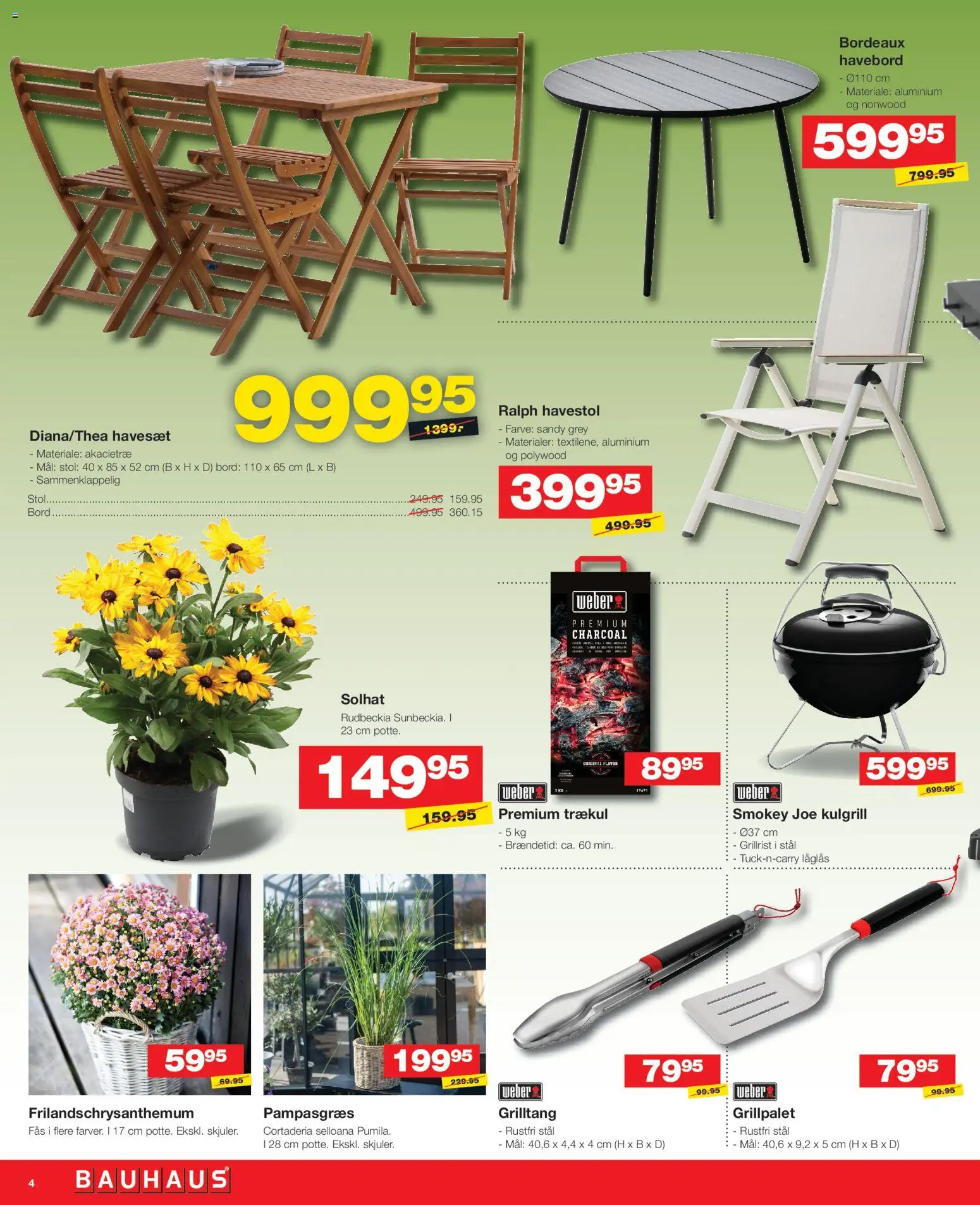 Bauhaus tilbudsavis – gyldig fra 14/08/2026 | Side: 4 | Produkter: Bord, Stol