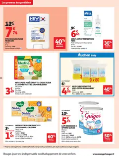 Auchan - Prévisualisation de Auchan  Produits laitiers supers valide à partir de 02/06/2026 | Page: 30 | Produits: Coton, Guigoz, Lait, Riz