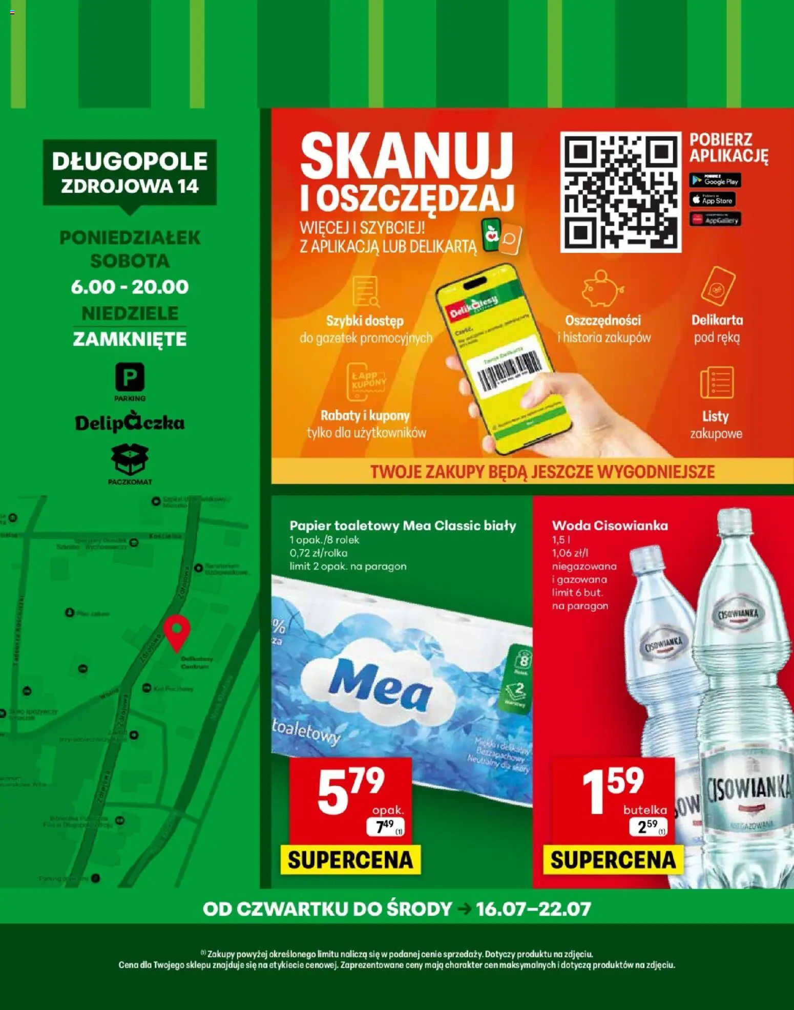 Delikatesy Centrum gazetka - Długopole Otwarcie od 16.07.2026 | Strona: 4 | Produkty: Papier toaletowy, Woda