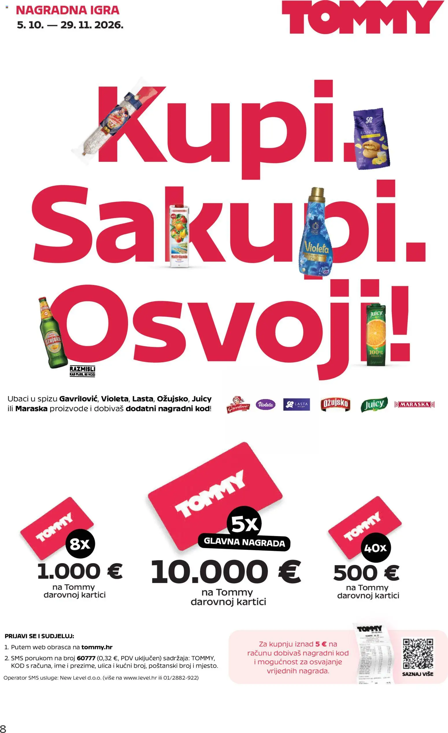 Tommy katalog | vrijedi od 12.10.2026 | Stranica: 8 | Proizvodi: Ožujsko, Violeta, Igra