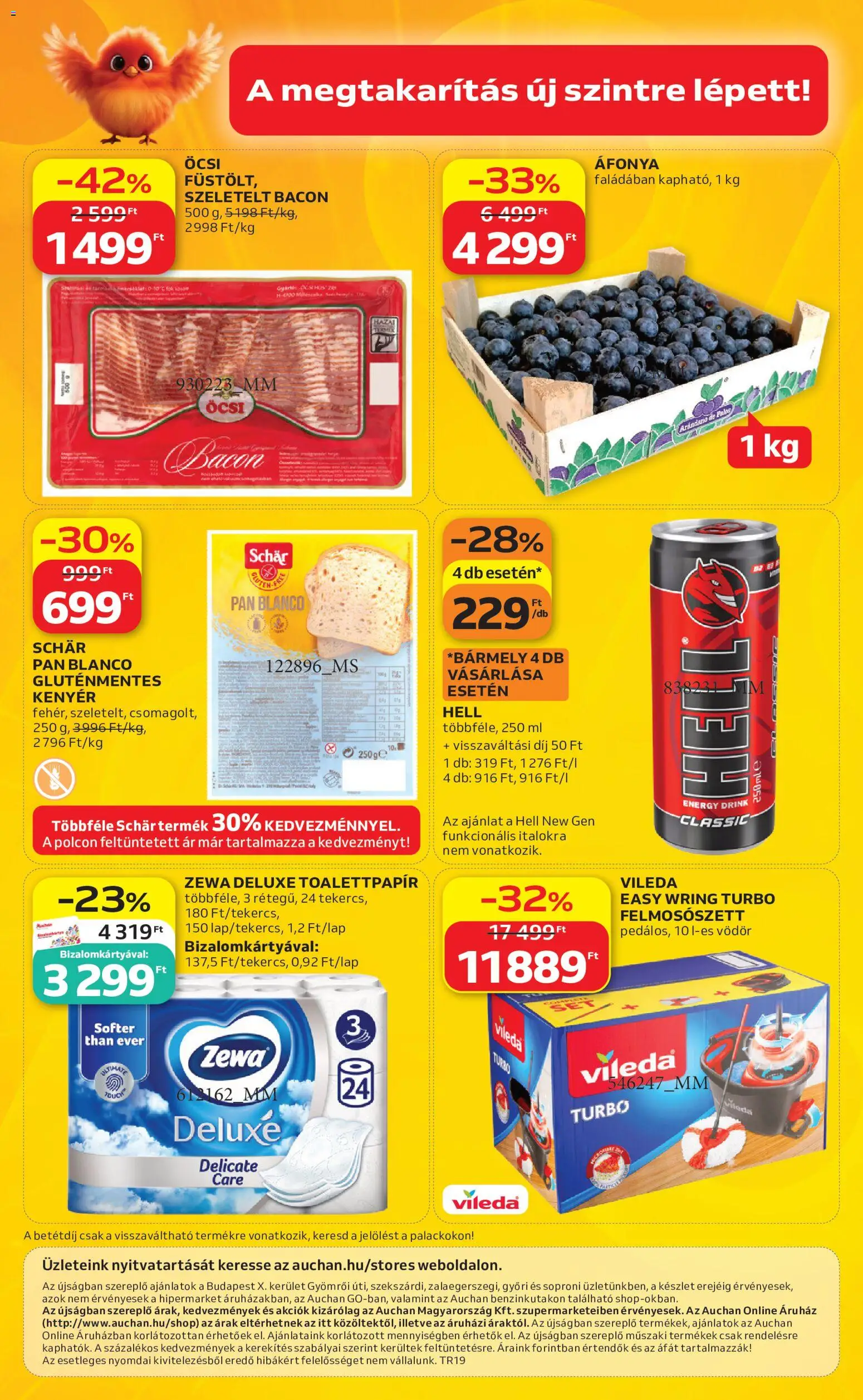 Auchan akciós ujság - amely érvényes a következő dátumtól: 07.05.2026 | Oldal: 12 | Termékek: Áfonya, Hús, Gluténmentes, Vileda
