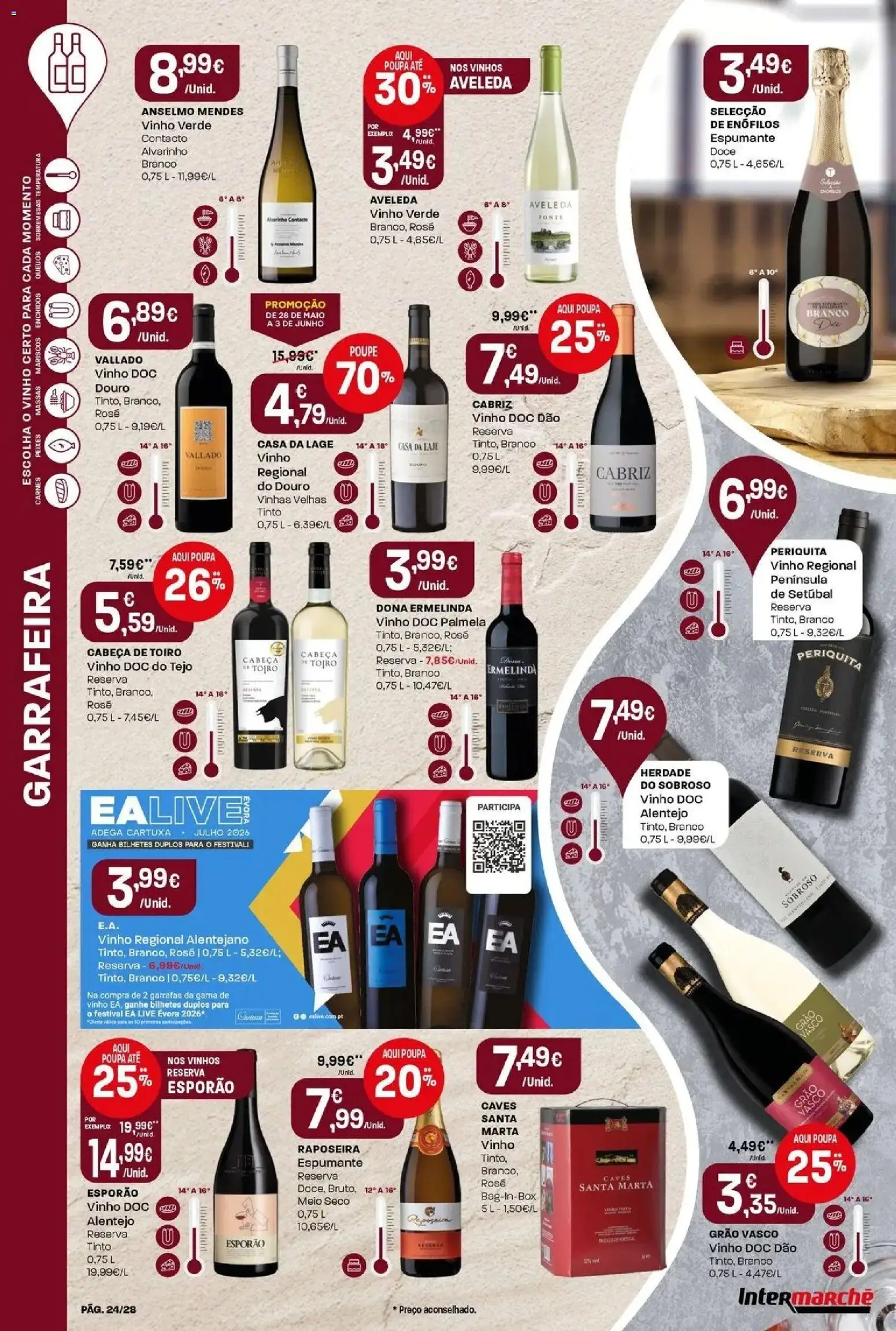 Intermarché - Isto é que são preços BAIXOS │ válido de 28.05.2026 | Página: 24 | Produtos: Espumante, Vinho