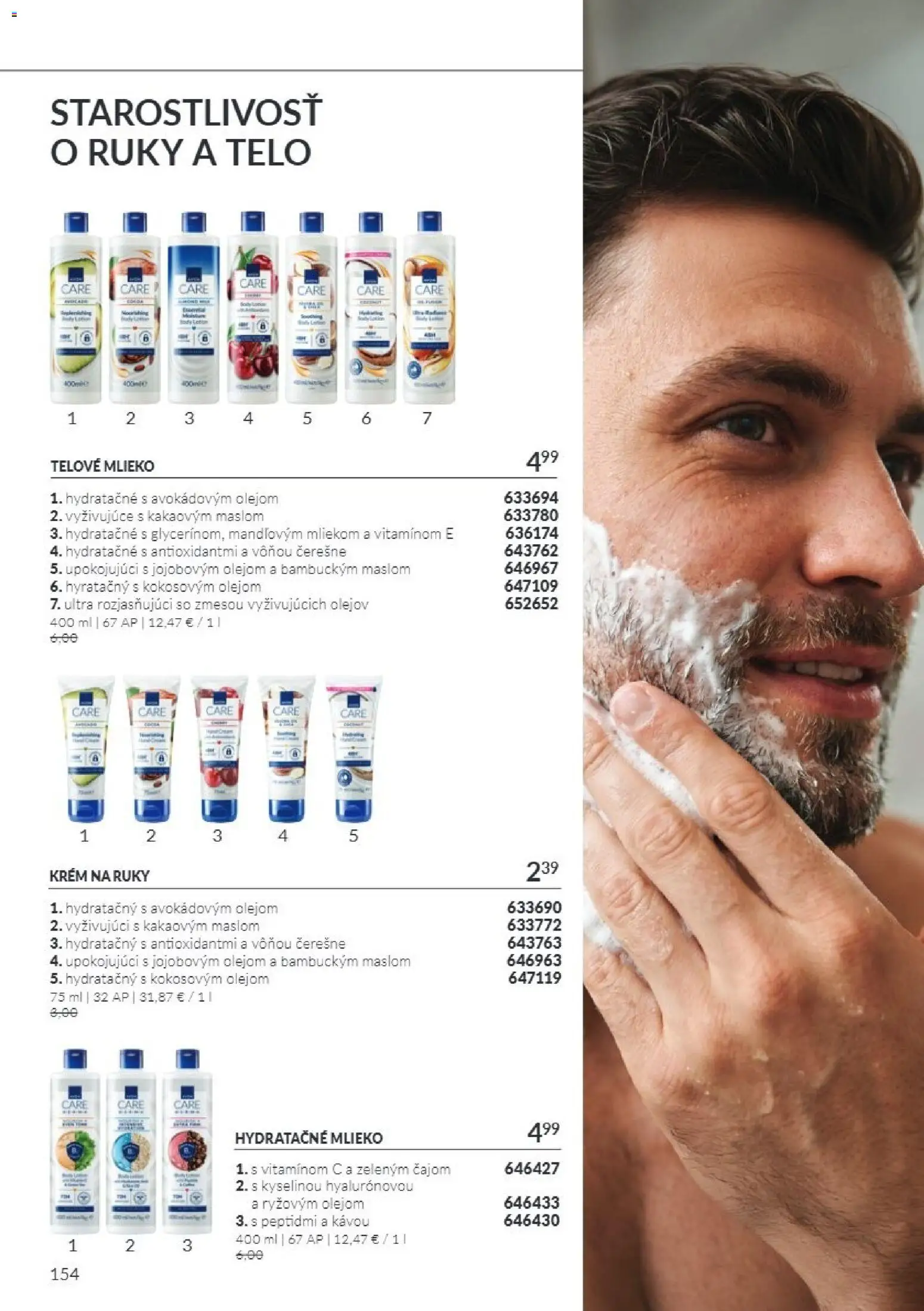 Nové Avon akcie – leták je platný od 01.11.2026 | Strana: 154 | Produkty: Mlieko, Telové mlieko, Krém na ruky, Čerešne