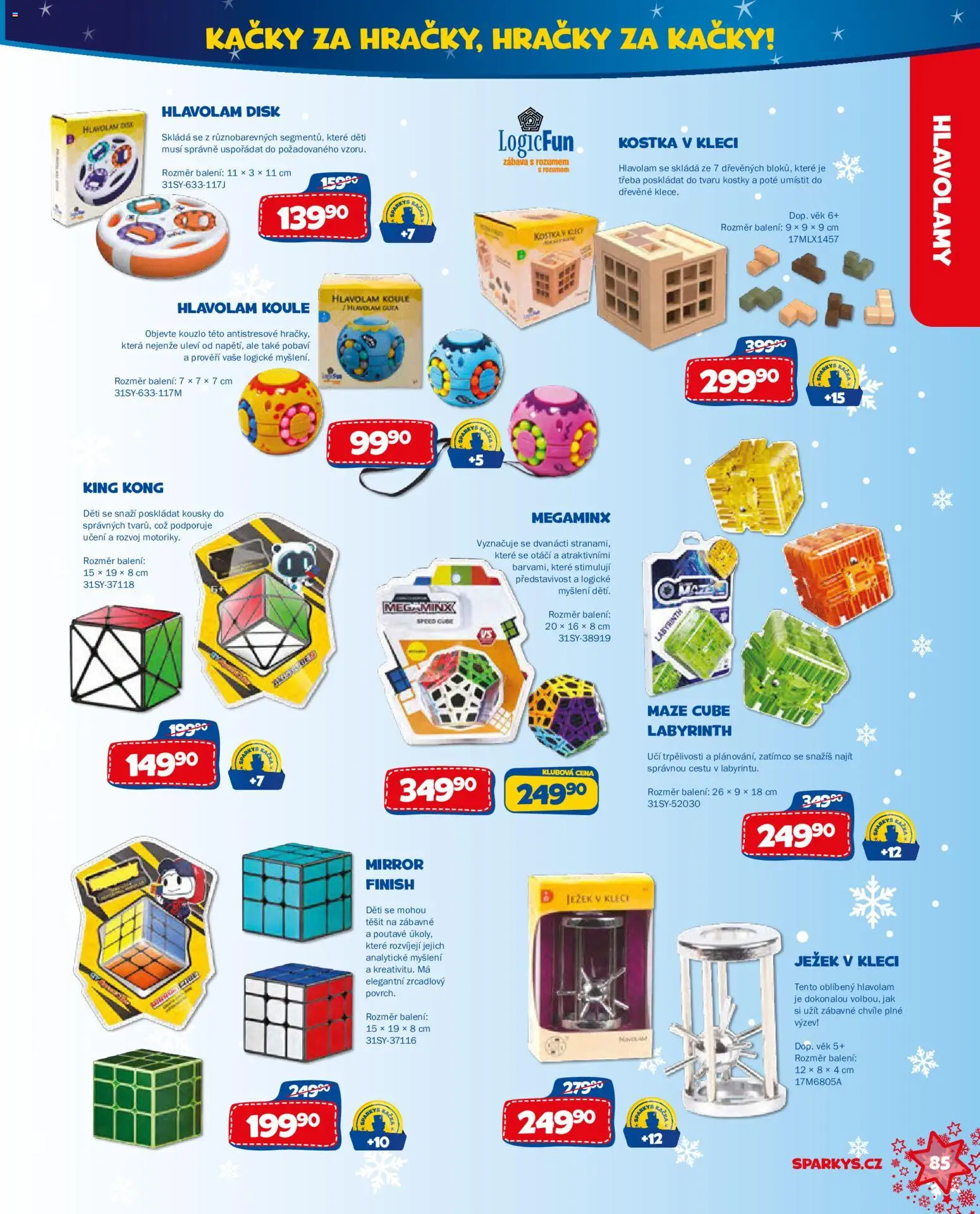 Sparkys katalog Vánoce 2026 od 01.10.2026 | Strana: 85 | Produkty: Finish, Hračky, Hlavolam, Kostky