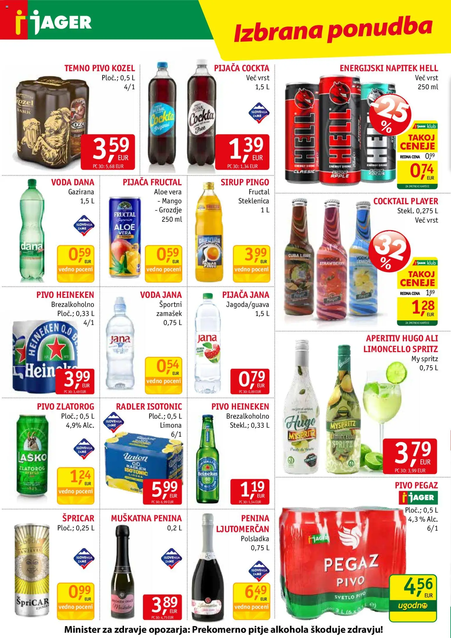 Novi Jager katalog ponudbe – veljaven od 10.06.2026 | Stran: 12 | Izdelki: Grozdje, Sirup, Energijski napitek, Pivo
