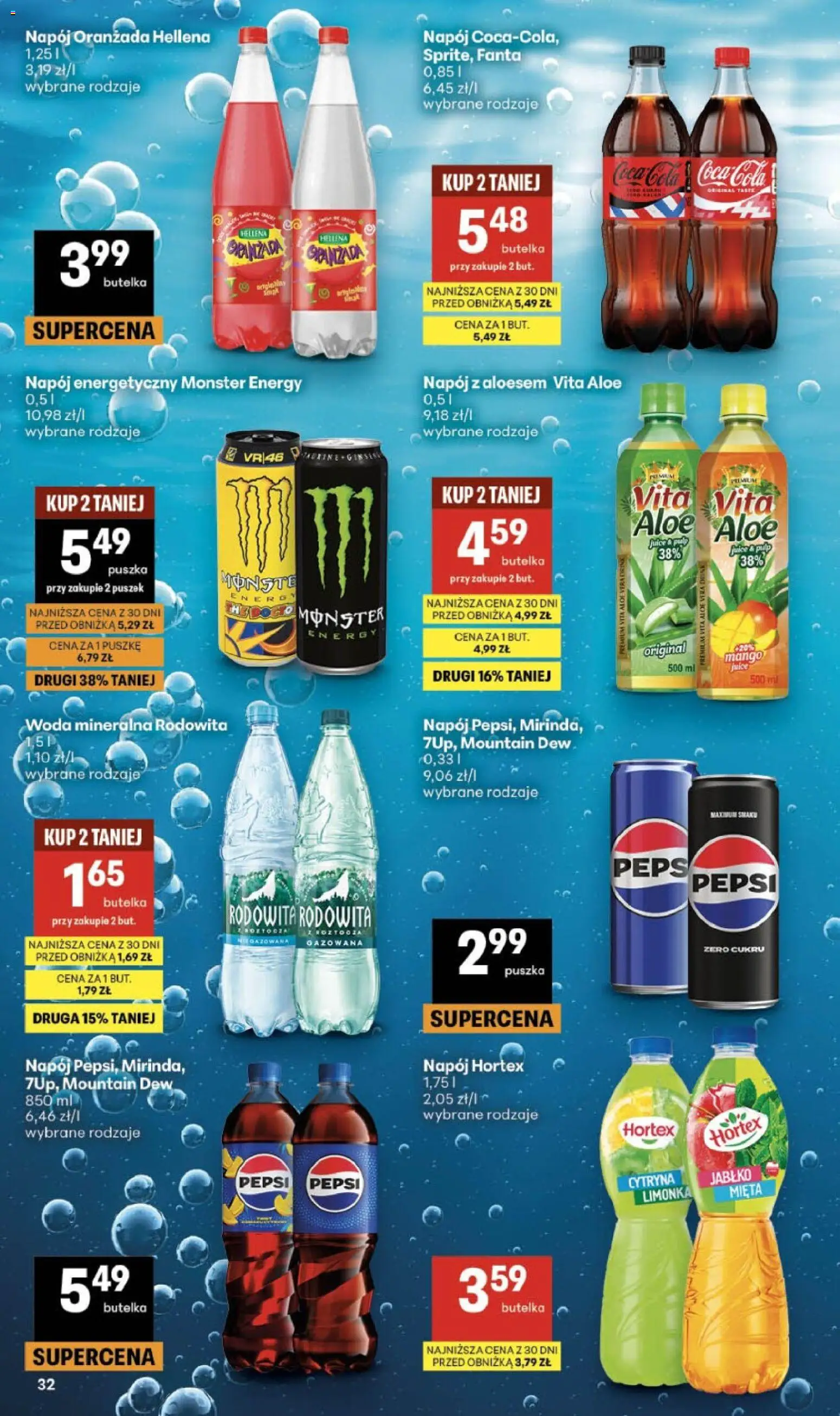 Delikatesy Centrum gazetka - Sklepy Własne od 23.07.2026 | Strona: 32 | Produkty: Cytryna, Pepsi, Oranżada hellena, Mięta