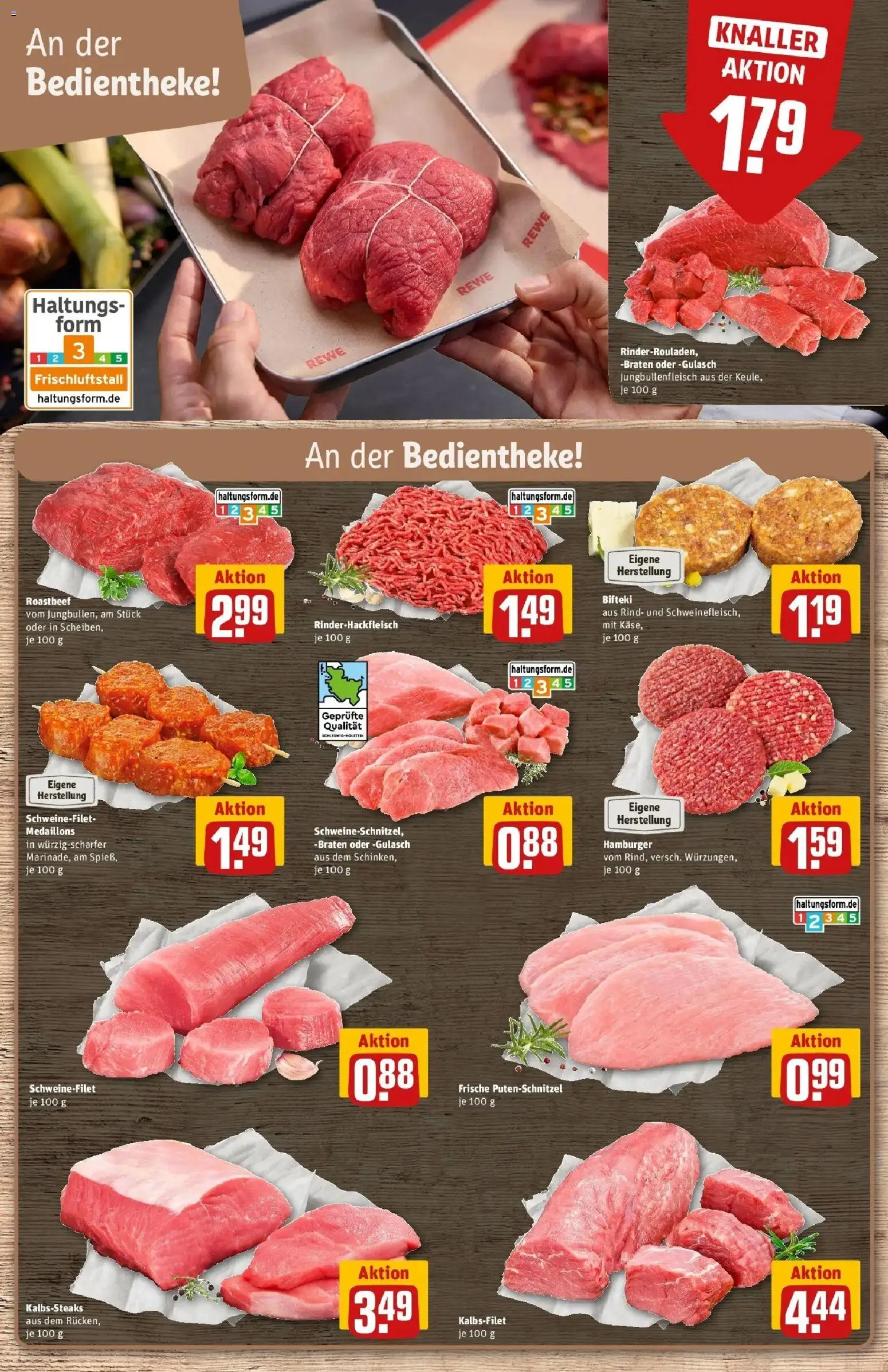 Rewe Prospekt Buxtehude – gültig ab 17.05.2026 | Seite: 13 | Produkte: Schweinefilet, Gulasch, Putenschnitzel, Steak