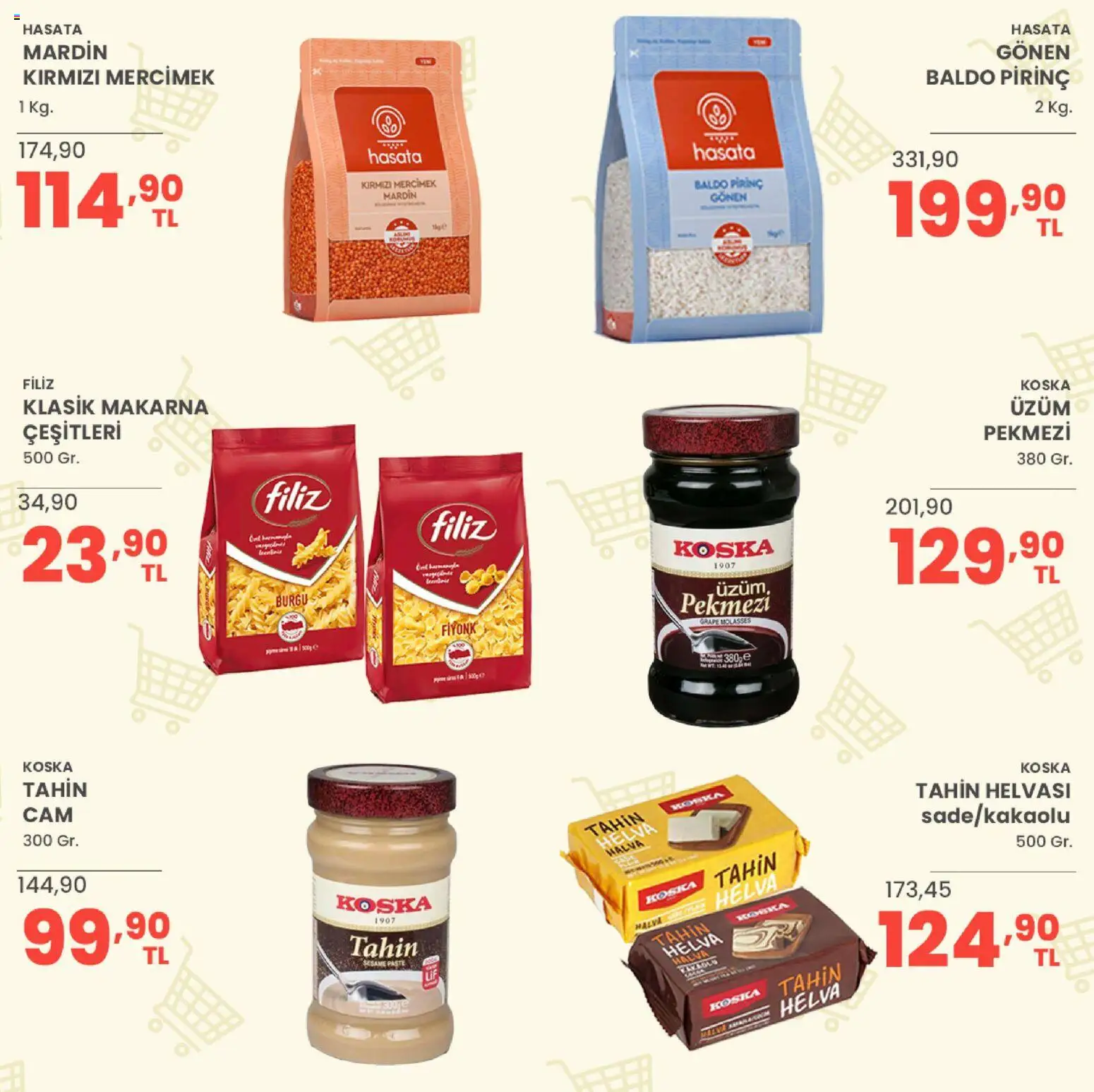Sarıyer Katalog - 28 Ağustos 2026 tarihinden itibaren geçerlidir | Sayfa: 20 | Ürünler: Mercimek, Pirinç, Makarna, Üzüm