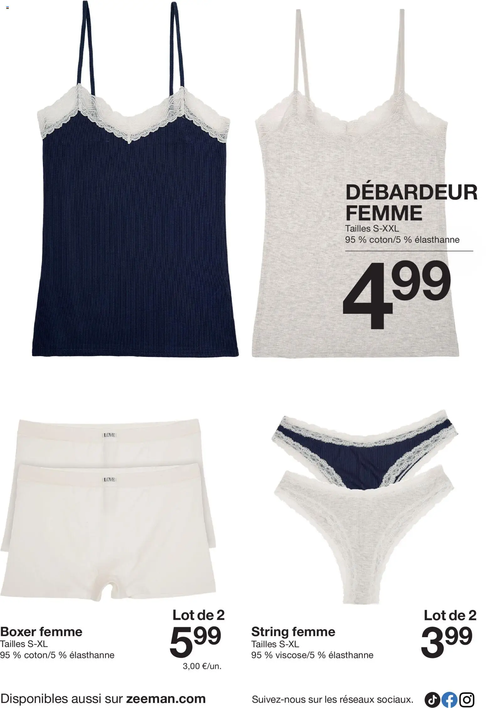 {H1} | Page: 14 | Produits: String femme, Débardeur