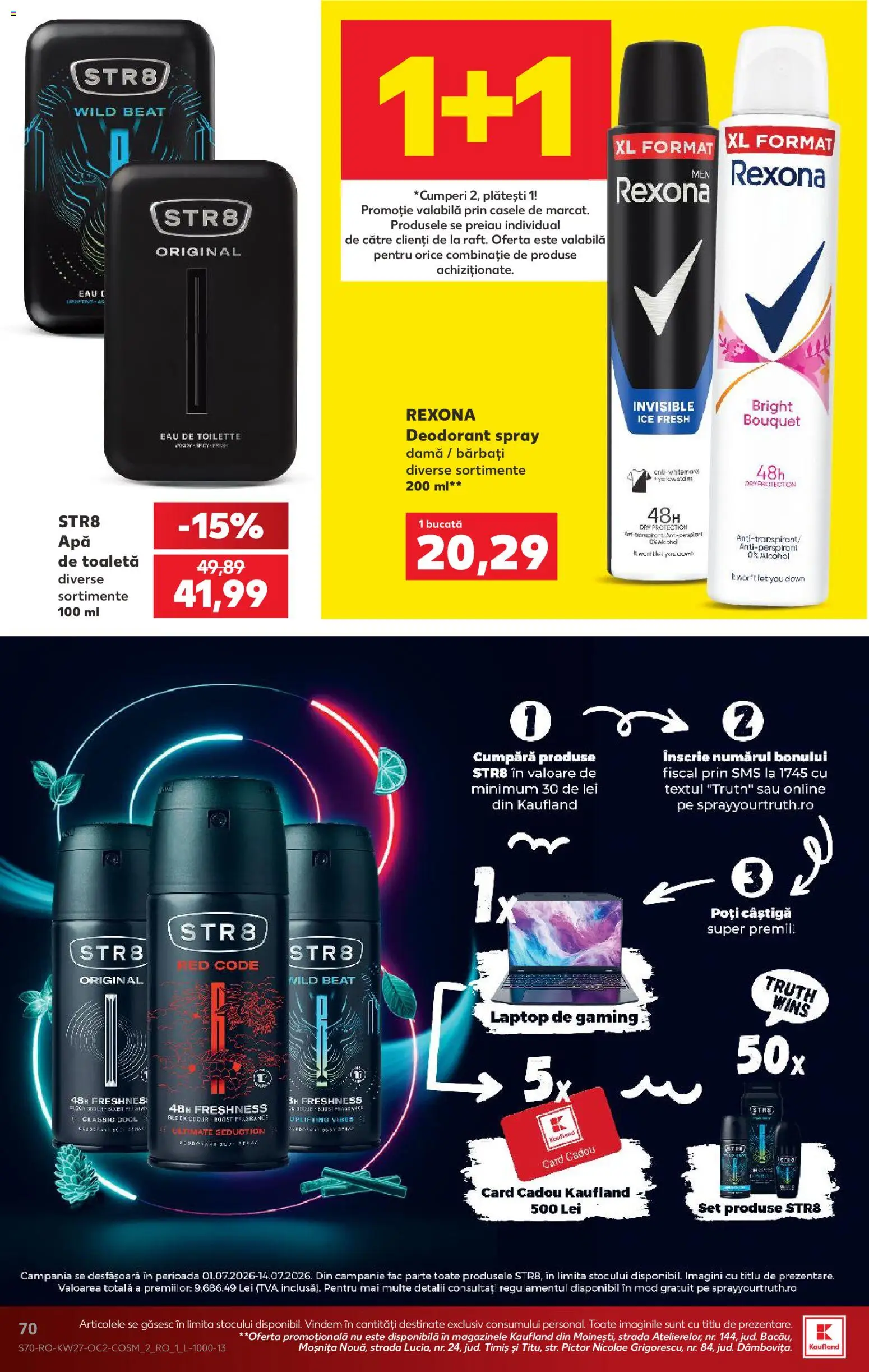 Kaufland RO akciós ujság - amely érvényes a következő dátumtól: 2026.07.01. | Oldal: 70 | Termékek: Laptop