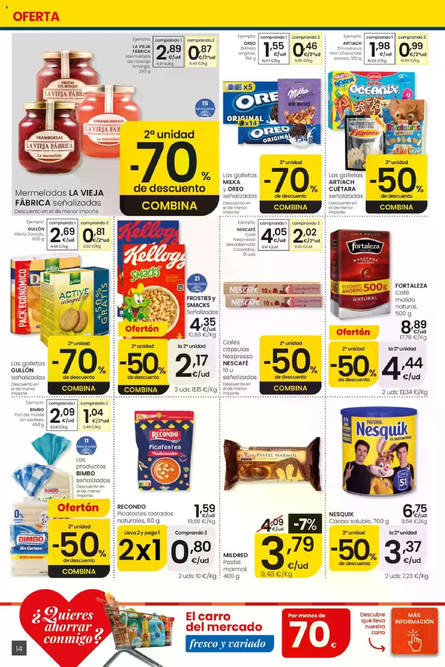 Eroski folleto Center │ válido desde el 16/07/2026 | Página: 14 | Productos: Pan, Café, Pan de molde, Φρυγανιές σικάλεως