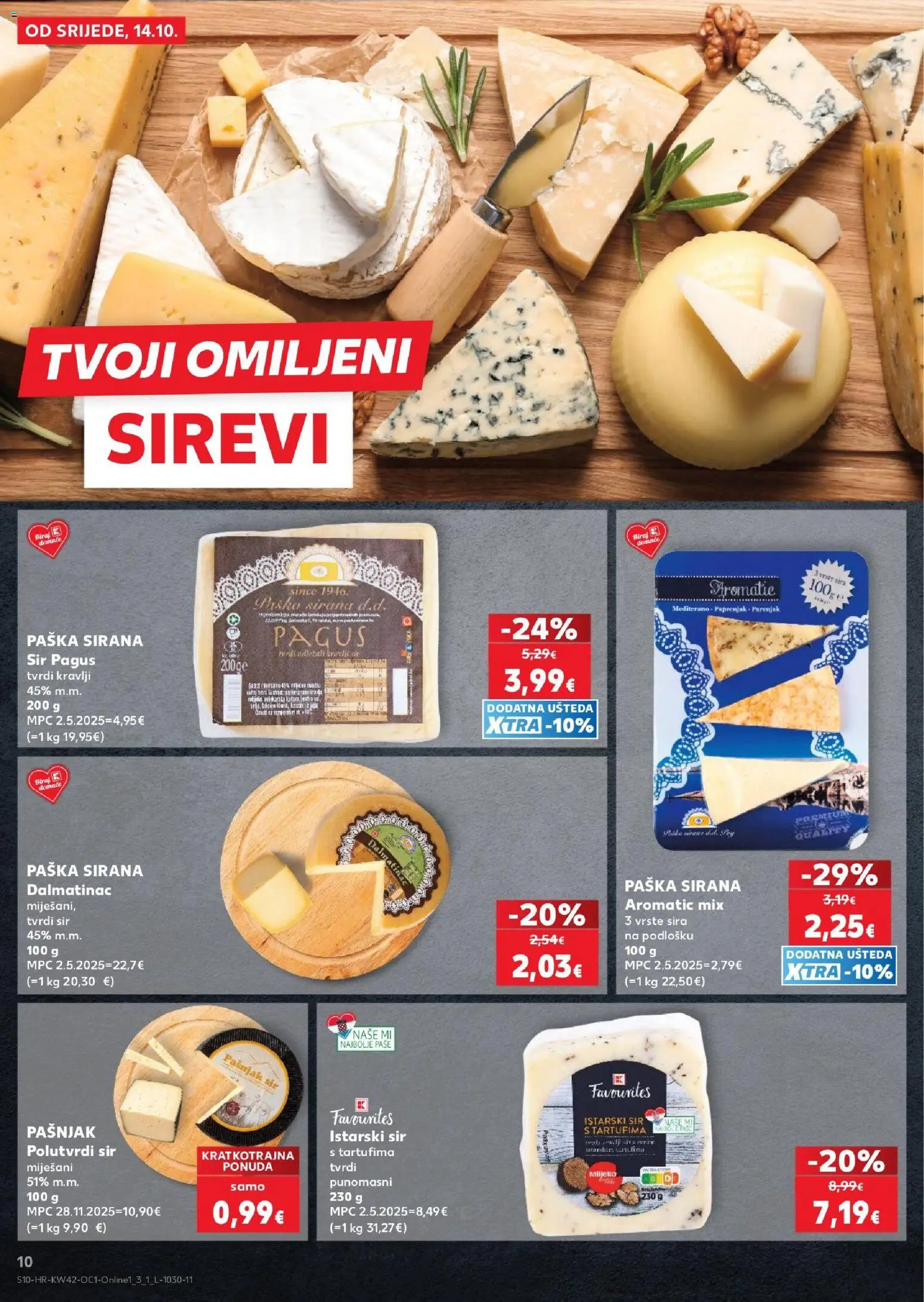 Kaufland katalog | vrijedi od 14.10.2026 | Stranica: 10 | Proizvodi: Polutvrdi sir, Sir, Tvrdi sir