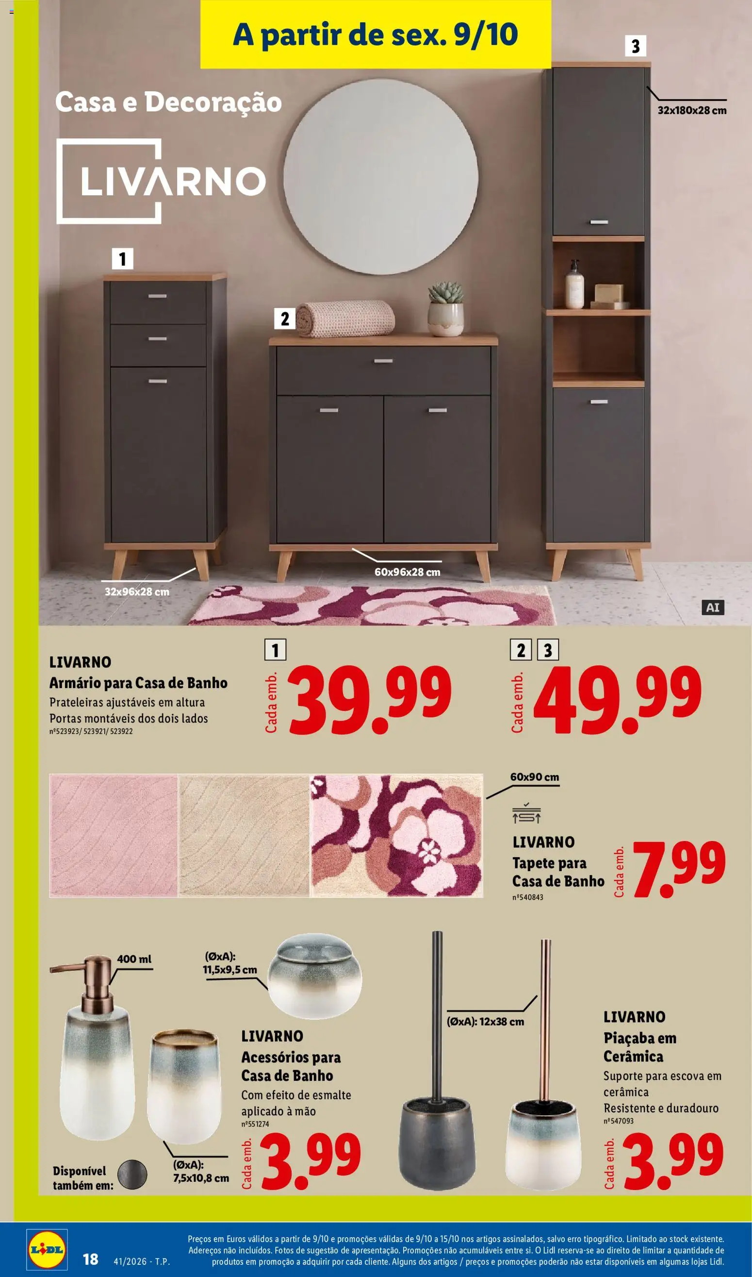 Lidl Promoções Fim de Semana │ válido de 09/10/2026 | Página: 18 | Produtos: Armário, Portas, Decoração, Tapete