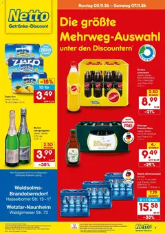 Netto Marken-Discount Prospekt Waldsolms-Brandoberndorf ab 02.11.2026 gültig