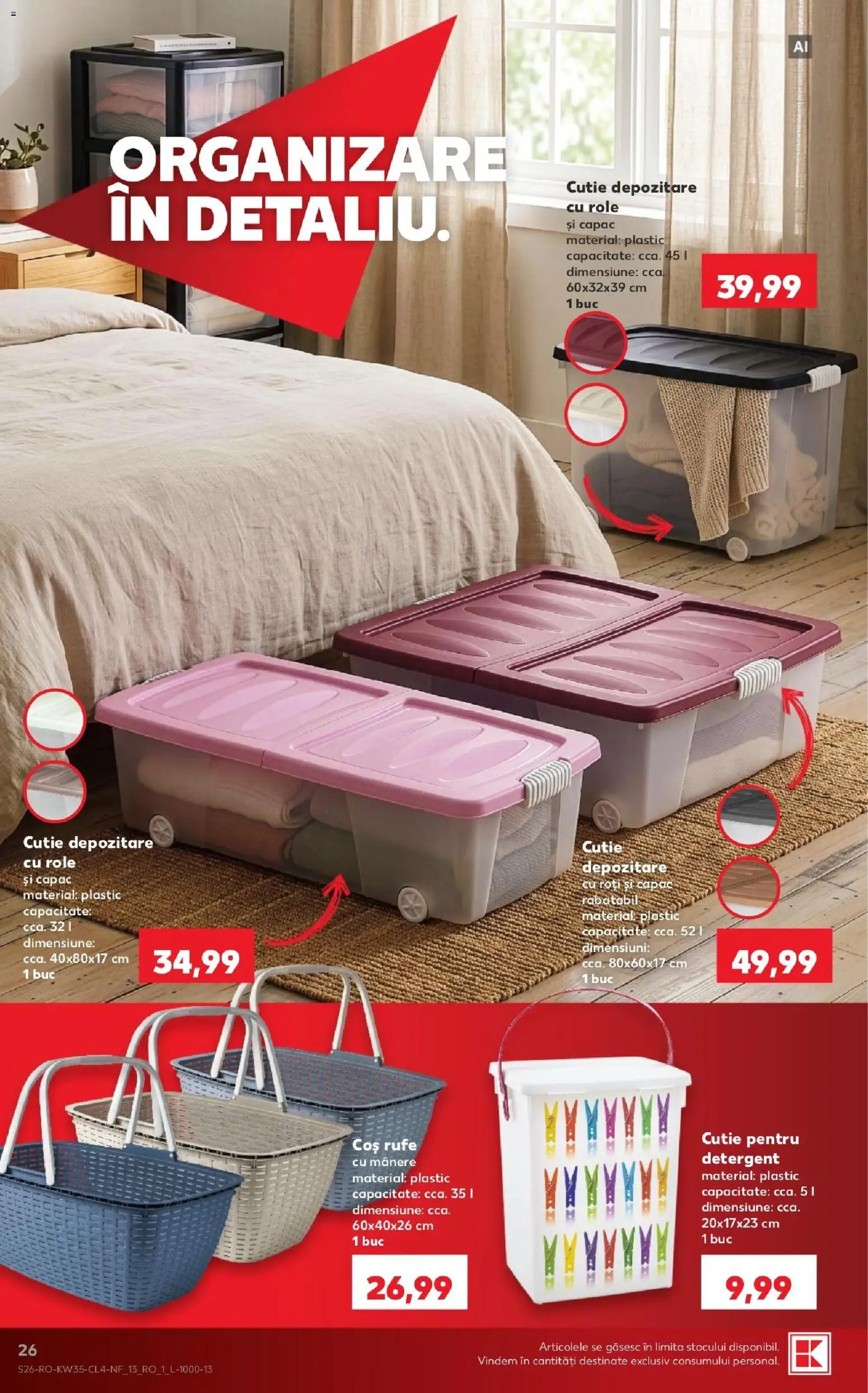 Noul catalog Kaufland – valabil de la 26.08.2026 | Pagină: 26 | Produse: Mânere, Role, Cutie, Depozitare