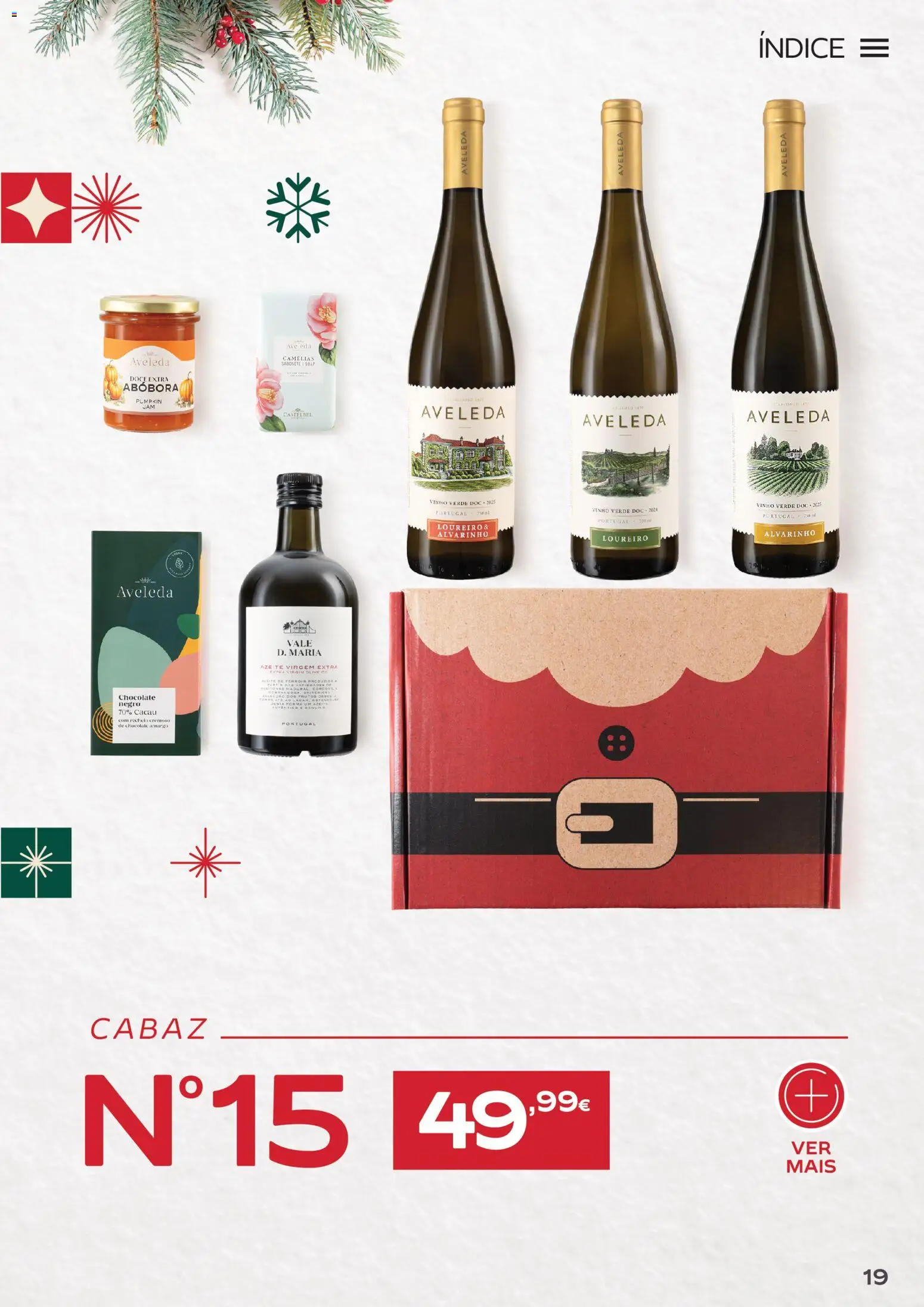 Continente Cabazes de Natal │ válido de 06/10/2026 | Página: 19 | Produtos: Azeite, Cacau, Sabonete, Abóbora