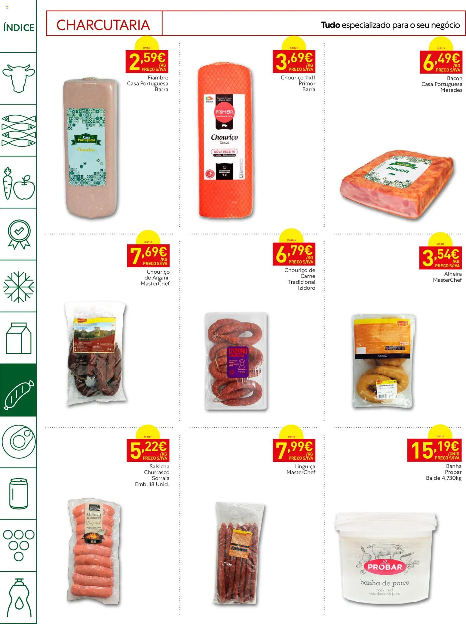 Recheio Horeca Madeira │ válido de 08/09/2026 | Página: 18 | Produtos: Banha de porco, Salsicha, Chouriço, Carne