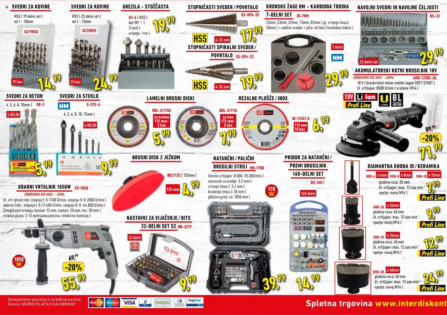 Novi Inter Diskont katalog ponudbe – veljaven od 09.06.2026 | Stran: 2 | Izdelki: Disk, Orodje, Beton, Brusilnik