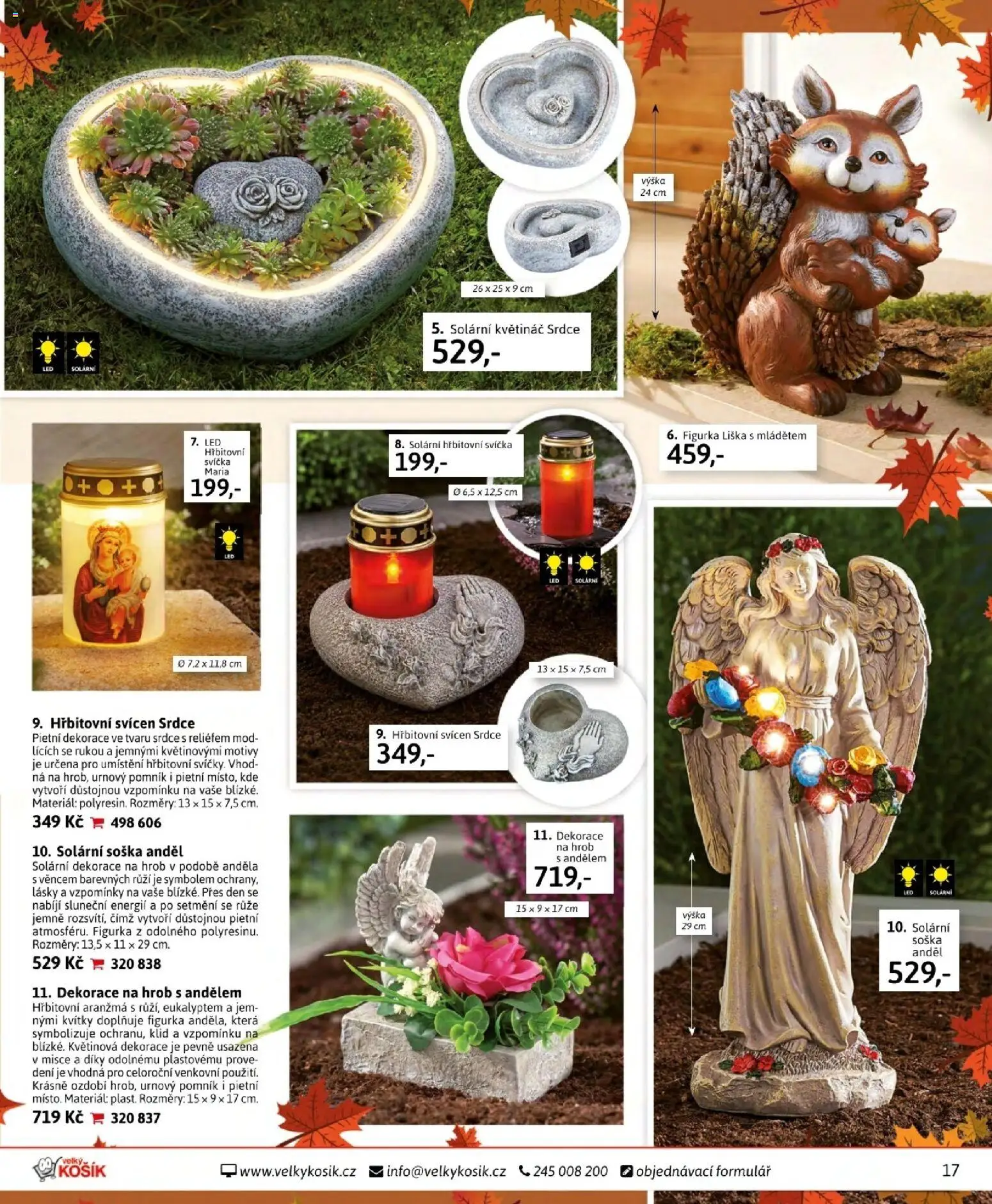 Velký Košík katalog srpen 2026 od 01.08.2026 | Strana: 17 | Produkty: Soška, Svícen, LED, Dekorace